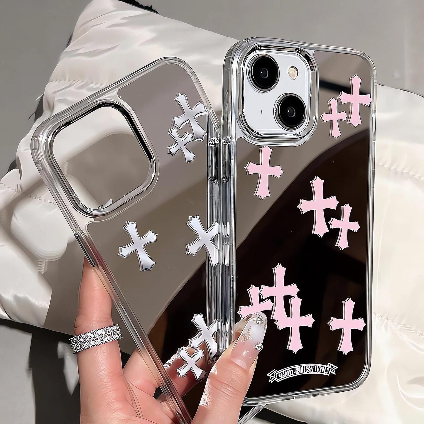 Cute Glossy Mirror Back Case