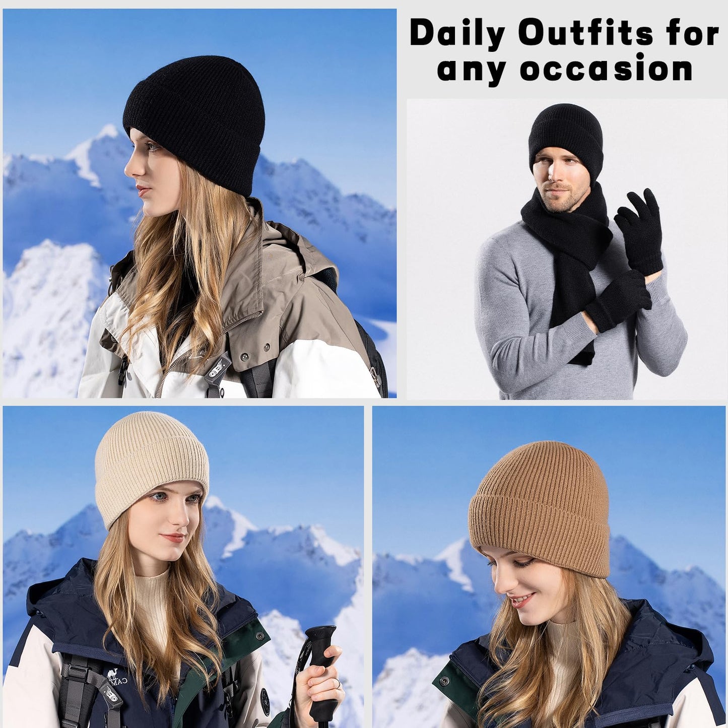 Knit Beanie Women Warm Winter Hats