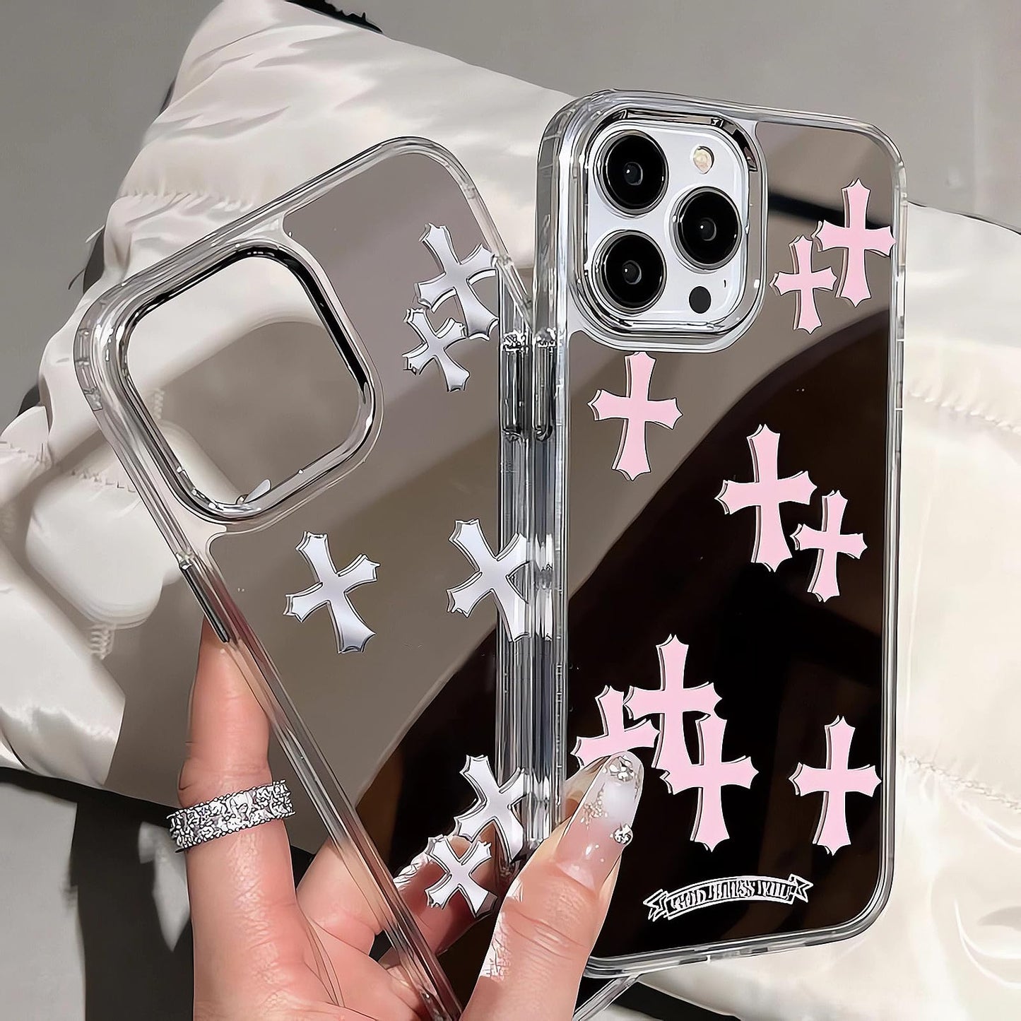 Cute Glossy Mirror Back Case