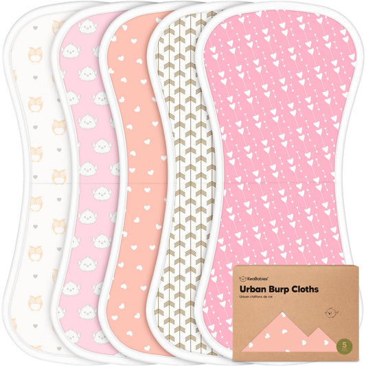 Organic Burp Cloths 5-Pack Super Absorbent Burping Cloth