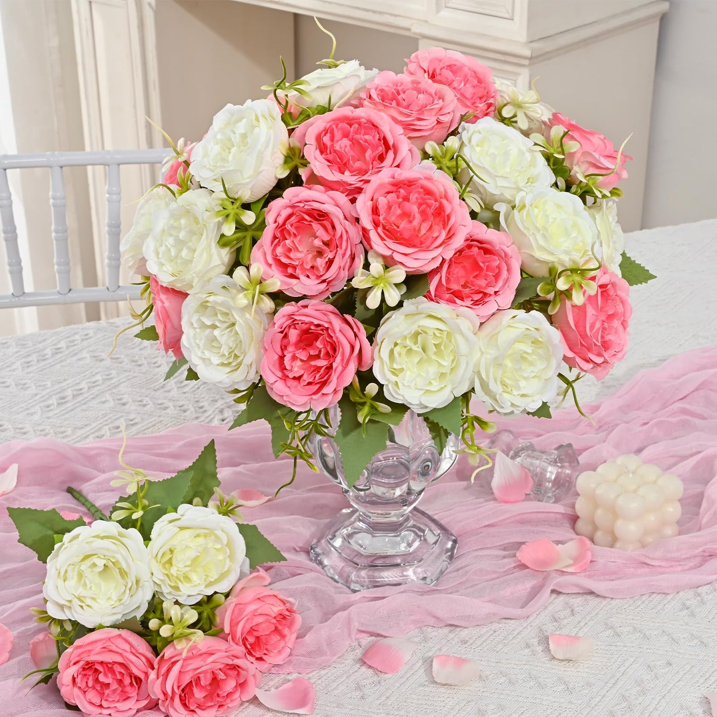 Peonies Artificial Flowers - Silk Peonies Flowers Fake Bouquet