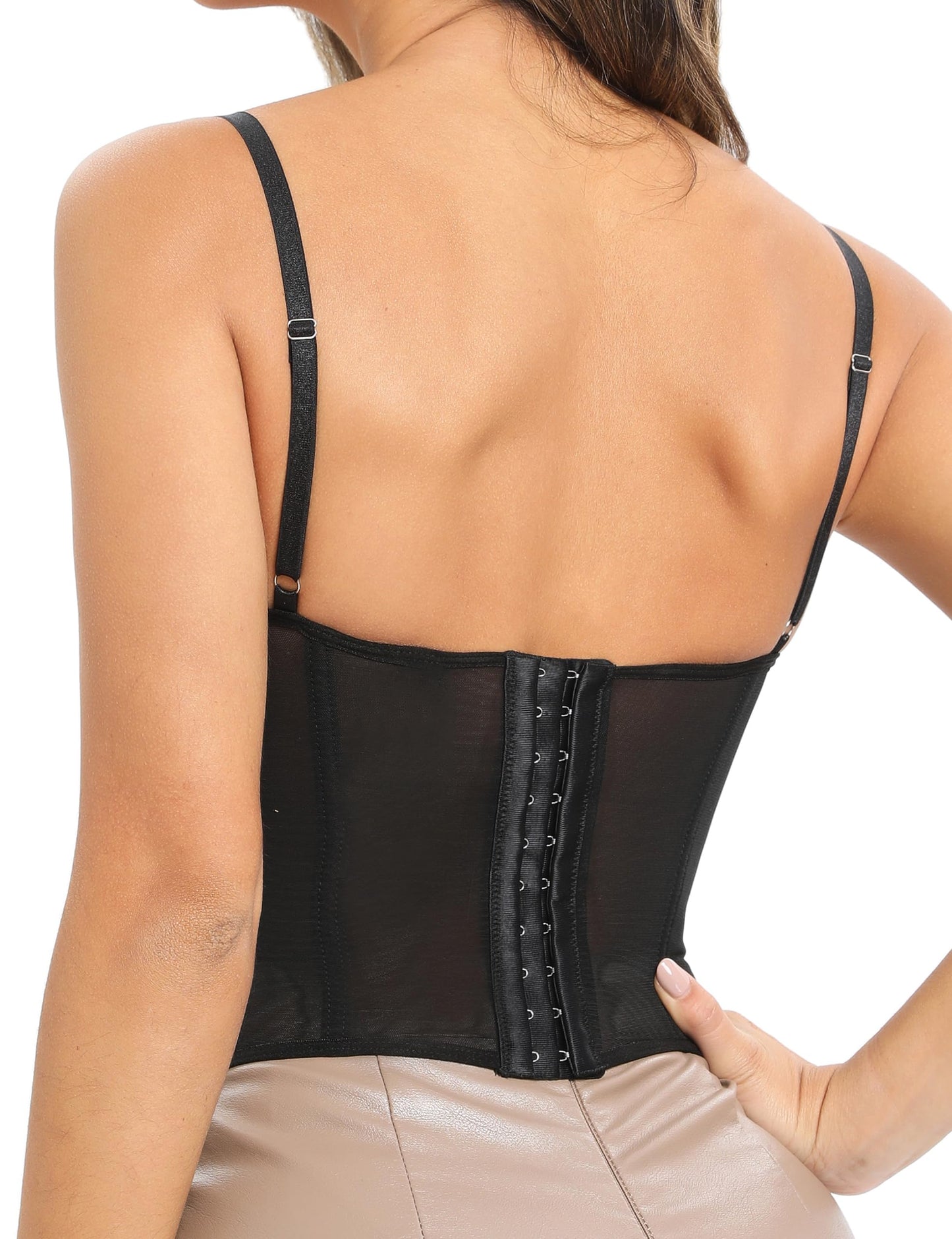 Lace Corset Top - Bustier Corset Top with Straps