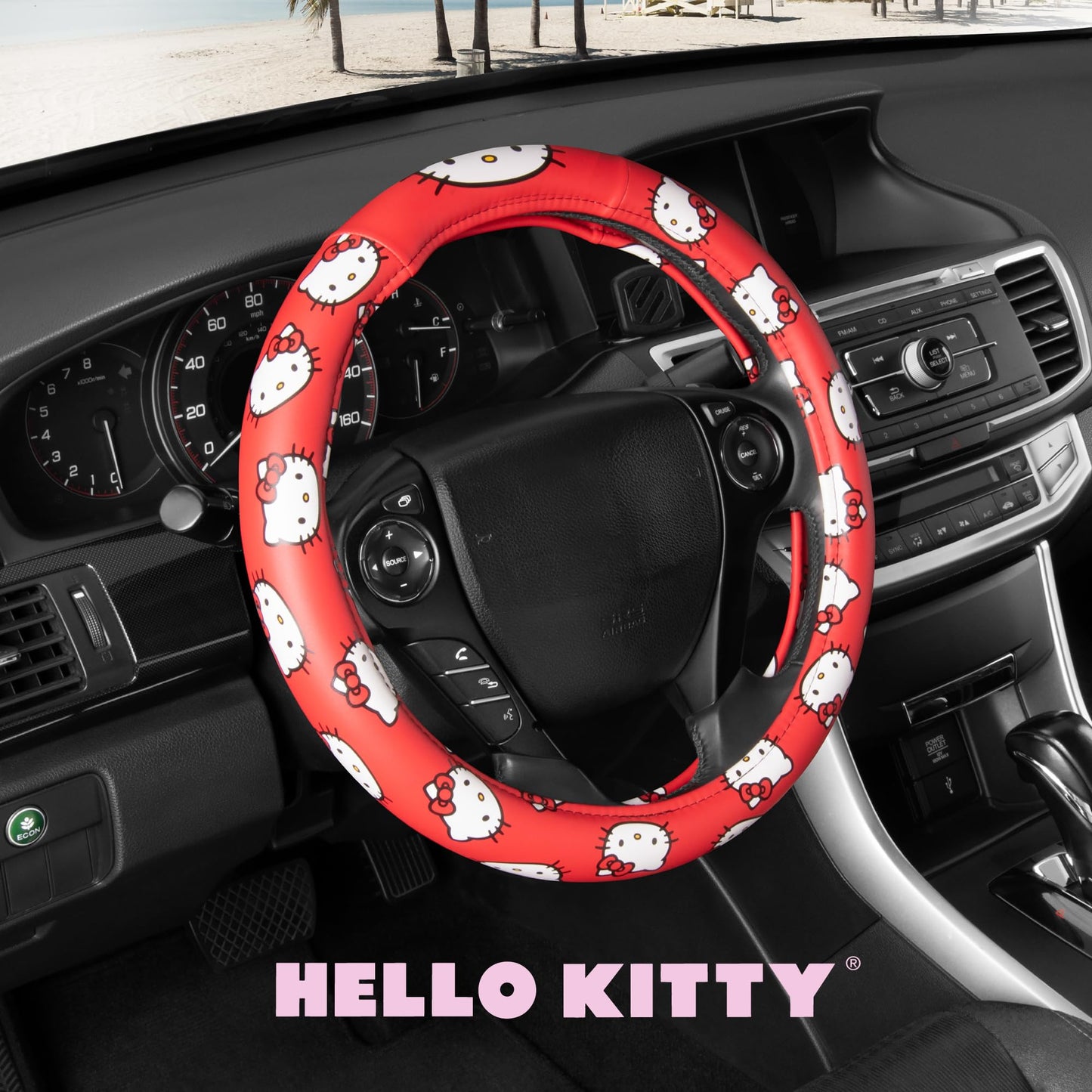 Hello Kitty Steering Wheel Cover, Universal Size 14.5-15