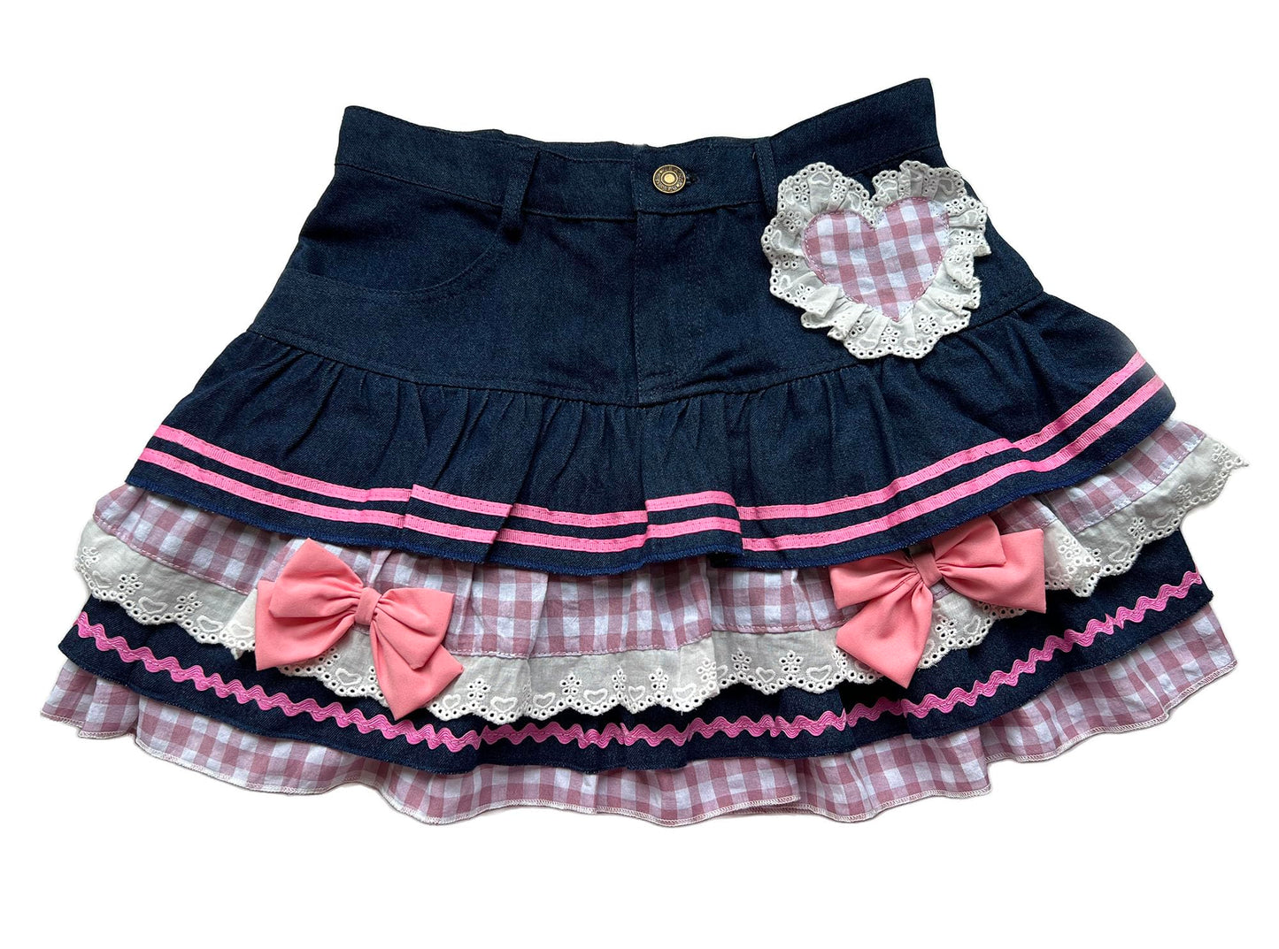 Lolita Kawaii Skirts Sweet Mini Y2K High Waist Lace Skirt