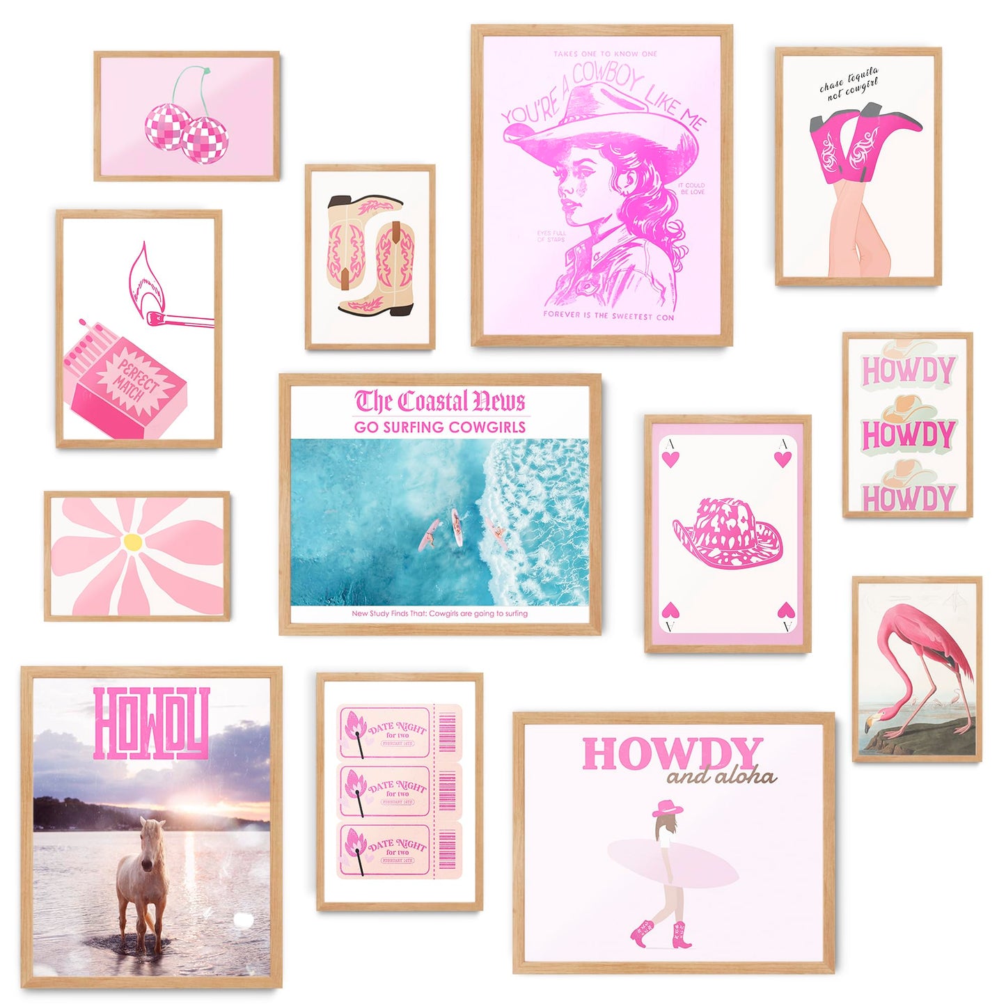 Preppy Aesthetic Wall Collage Kit – Cute Posters for Girls' Bedroom Decor