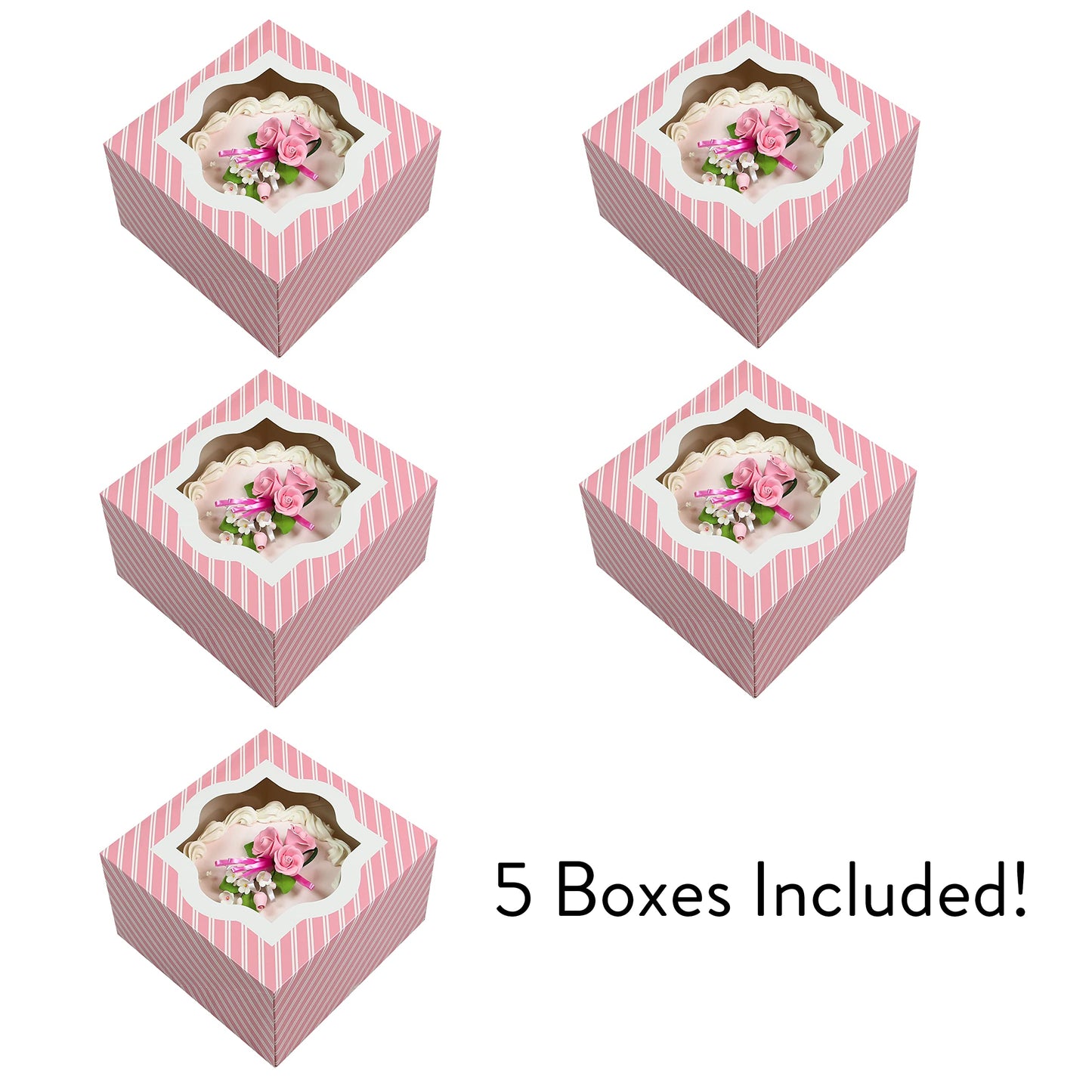 Extra Deep Square Cake Box with Window