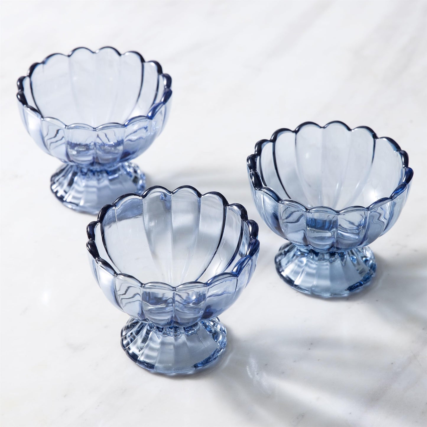 Set of 5oz Footed Tulip Glass Dessert Cups – Perfect for Ice Cream, Sundaes, Fruit, Snacks, Cocktails & Holiday Parties