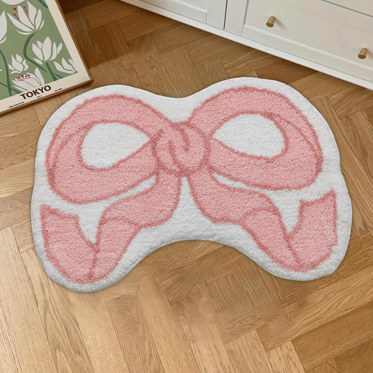 Coquette Bow Rug for Living Space