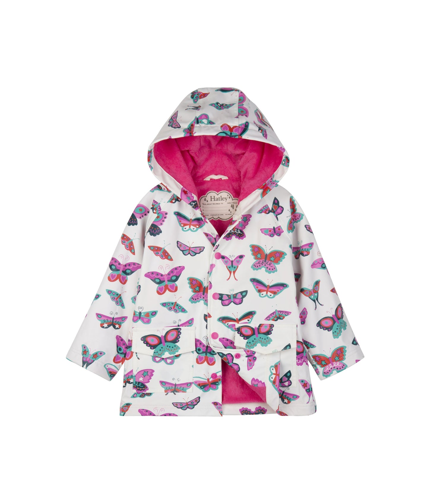 Hatley Girls' Button-up Printed Rain Jacket