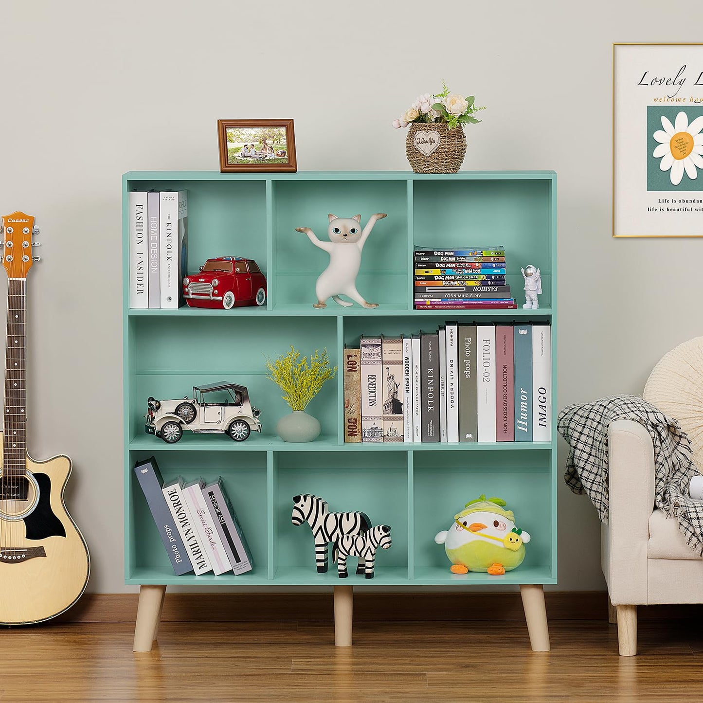 Modern Bookshelf - Large Freestanding Open