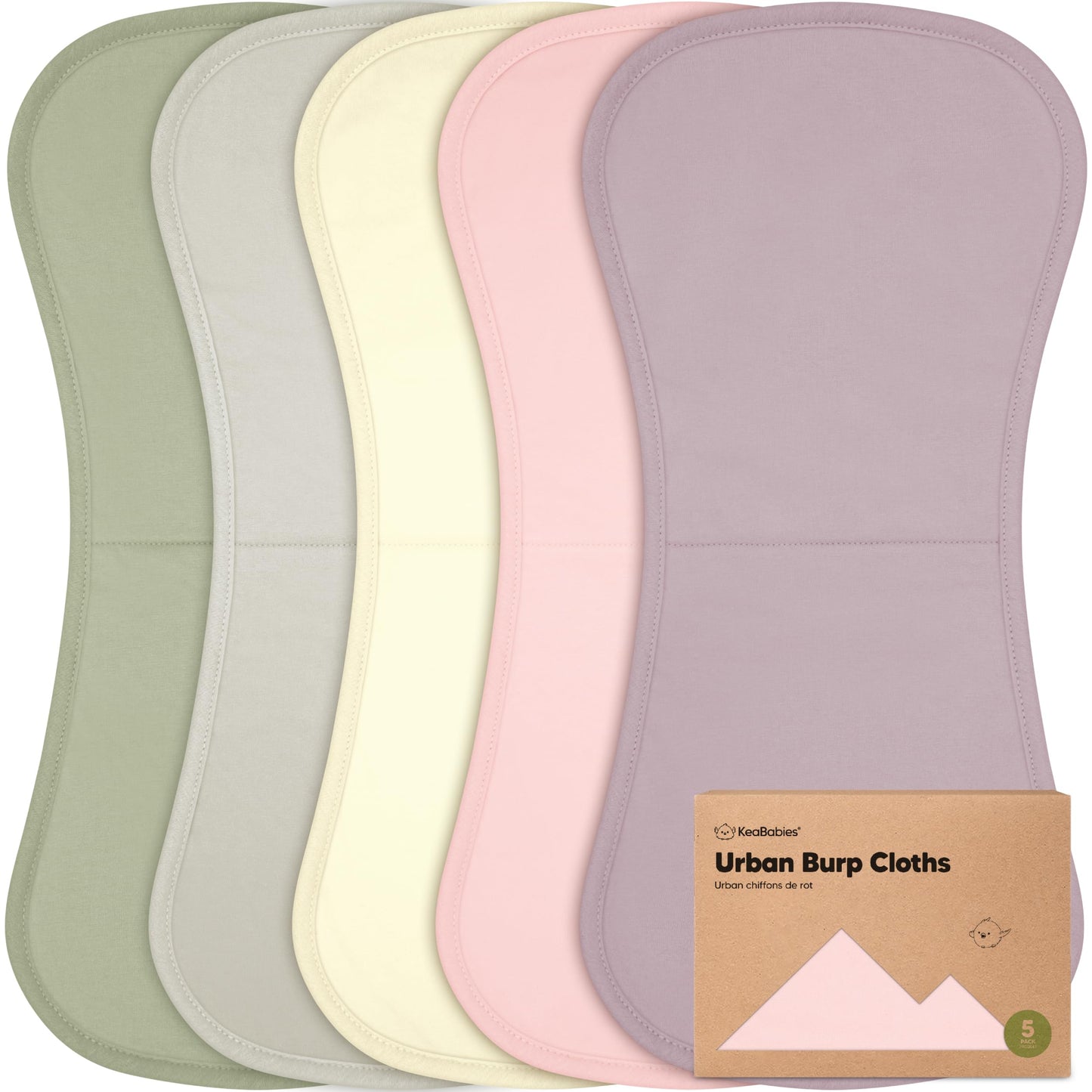 Organic Burp Cloths 5-Pack Super Absorbent Burping Cloth