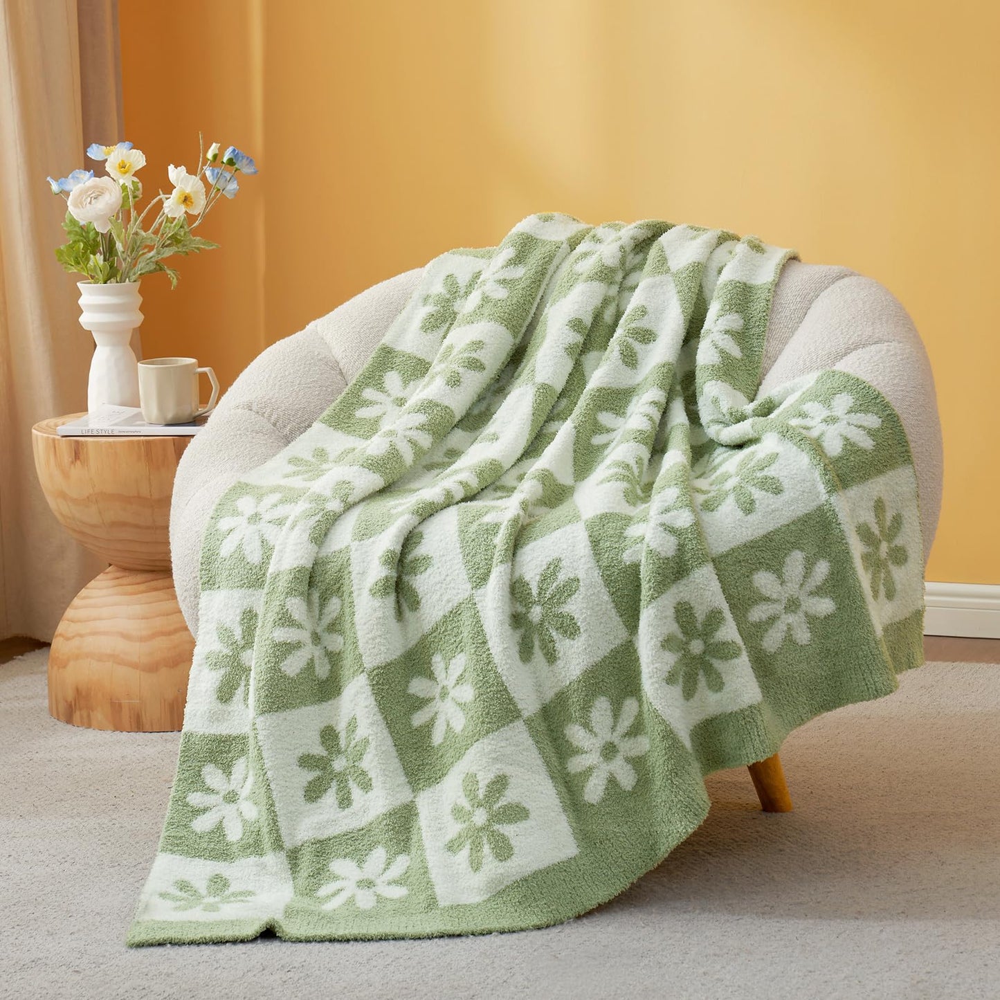 Throw Baby Blanket Microfiber Fluffy Warm Cozy Fuzzy Soft Throw Blanket Reversible Blankets