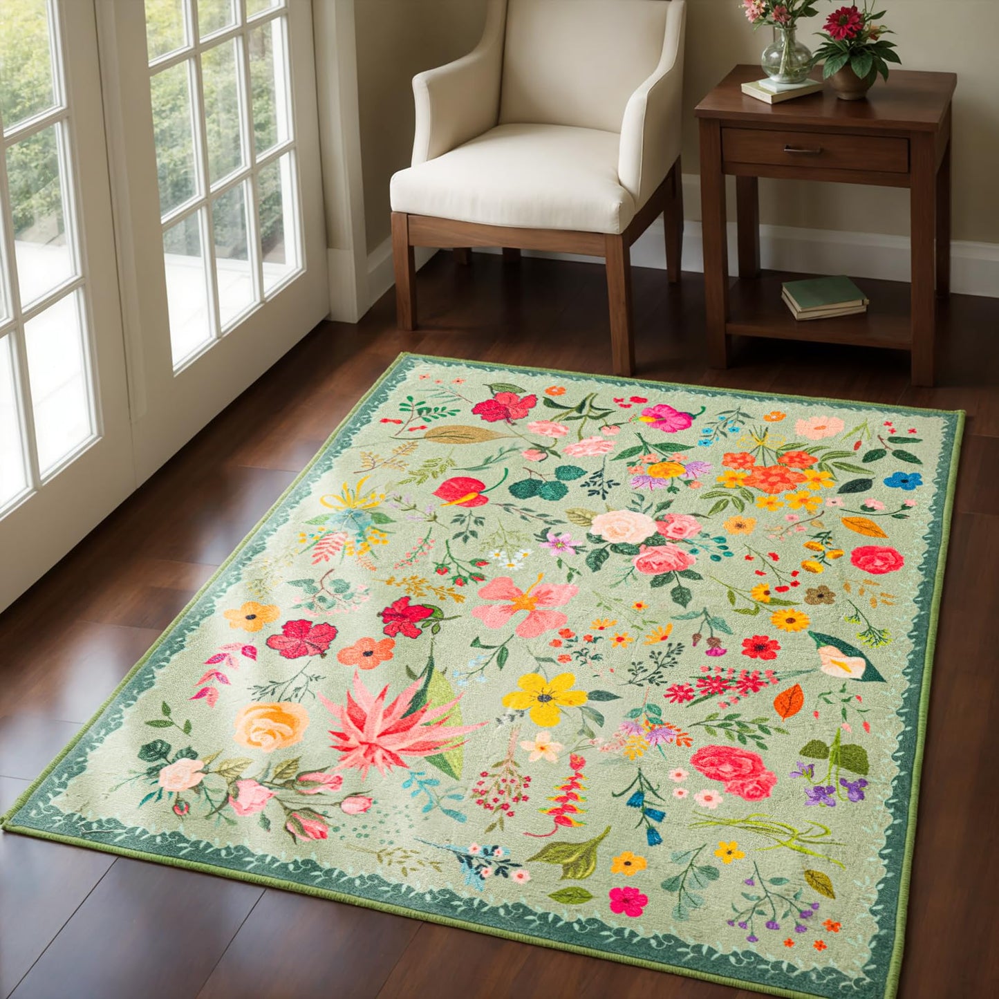 Non Slip Machine Washable Large Living Room Rug