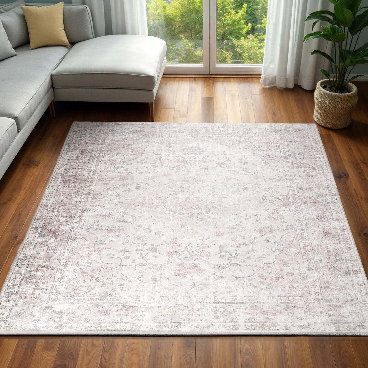 Non Slip Machine Washable Large Living Room Rug