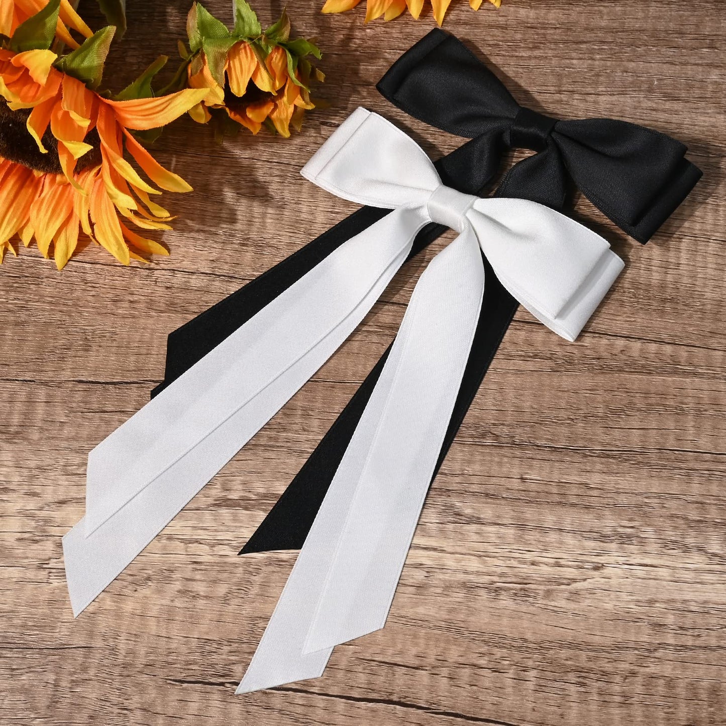 Silky Satin 2PCS Hair Bows Hair Clip - Holder Accessories Slides Metal Clips Hair Bow