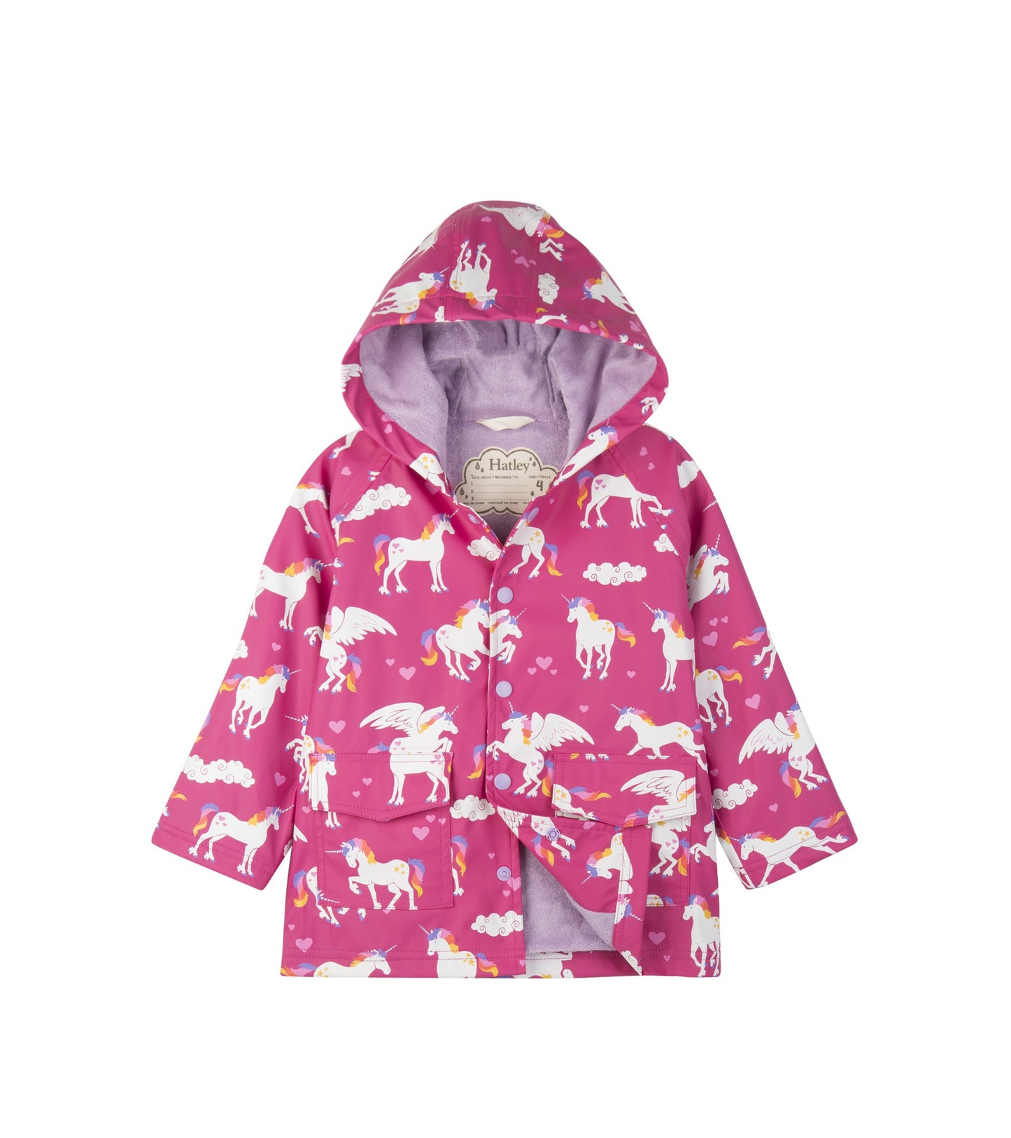 Hatley Girls' Button-up Printed Rain Jacket