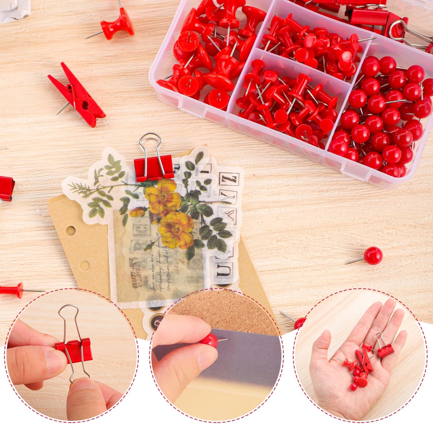 Push Pins Thumb Tacks - 200 Pieces Cute Decorative Push Pins