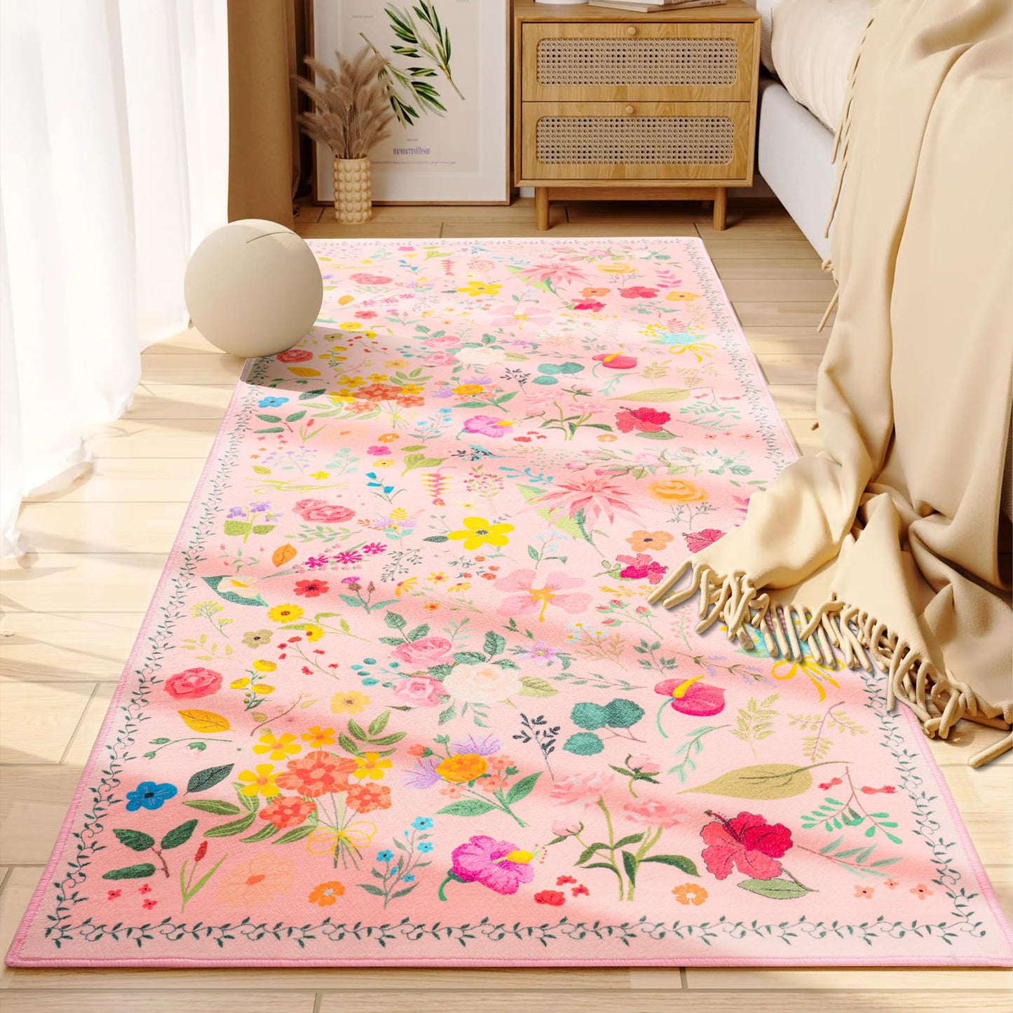 Non Slip Machine Washable Large Living Room Rug