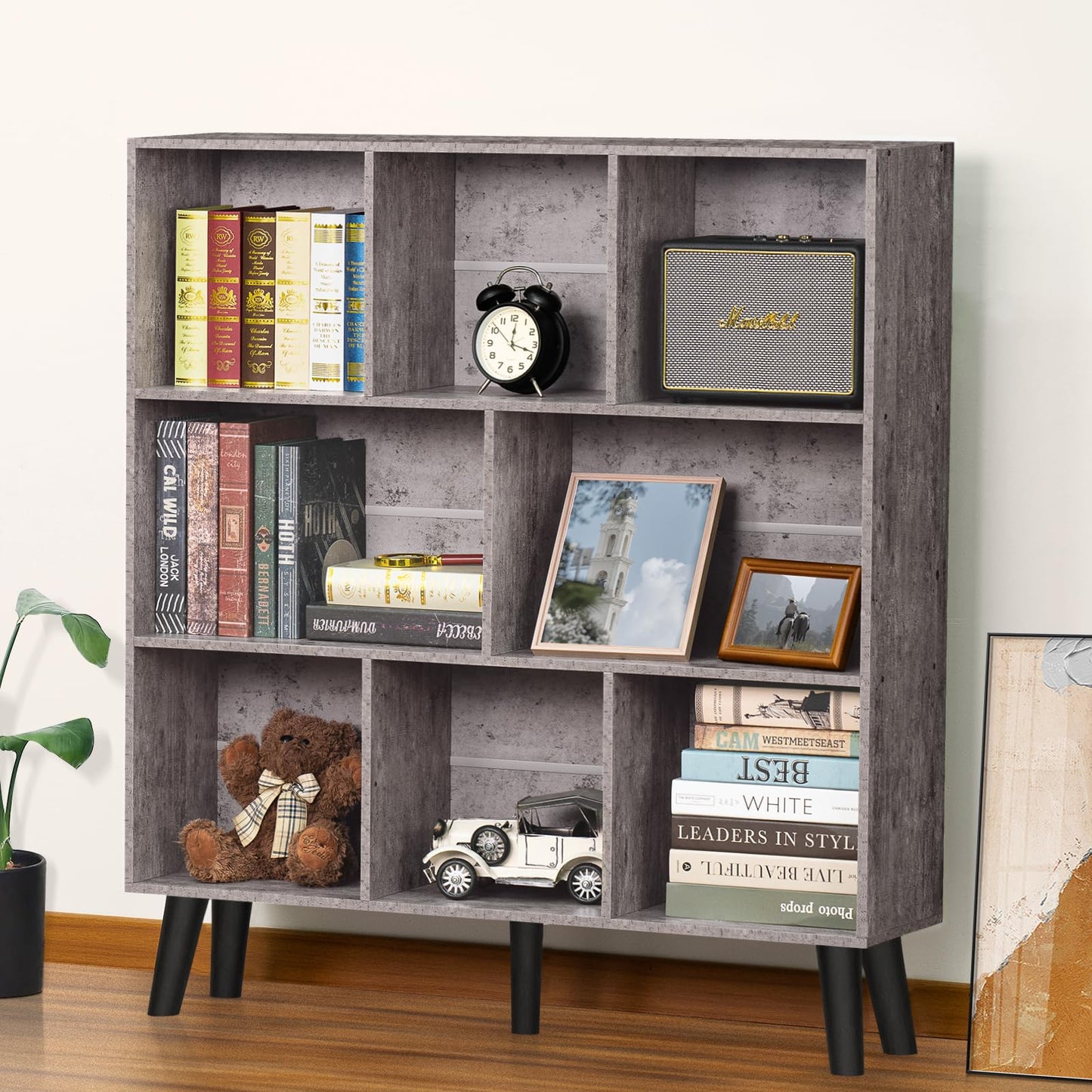 Modern Bookshelf - Large Freestanding Open