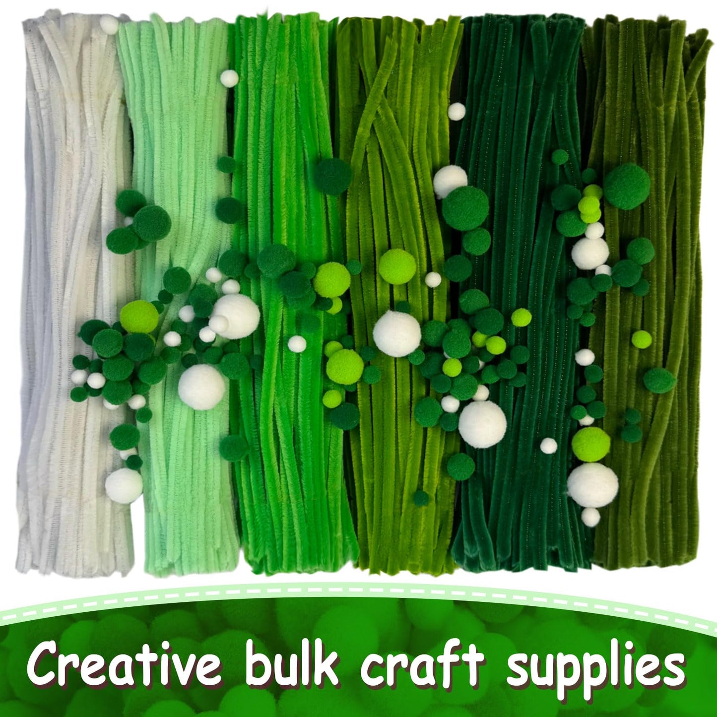 Pipe Cleaners and Pom Poms for DIY Crafts and Decorations, 900+