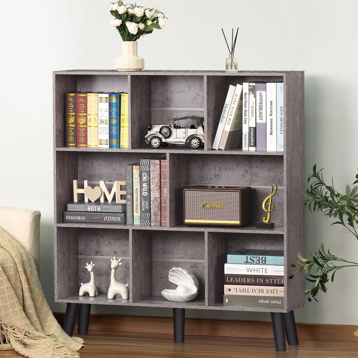 Modern Bookshelf - Large Freestanding Open