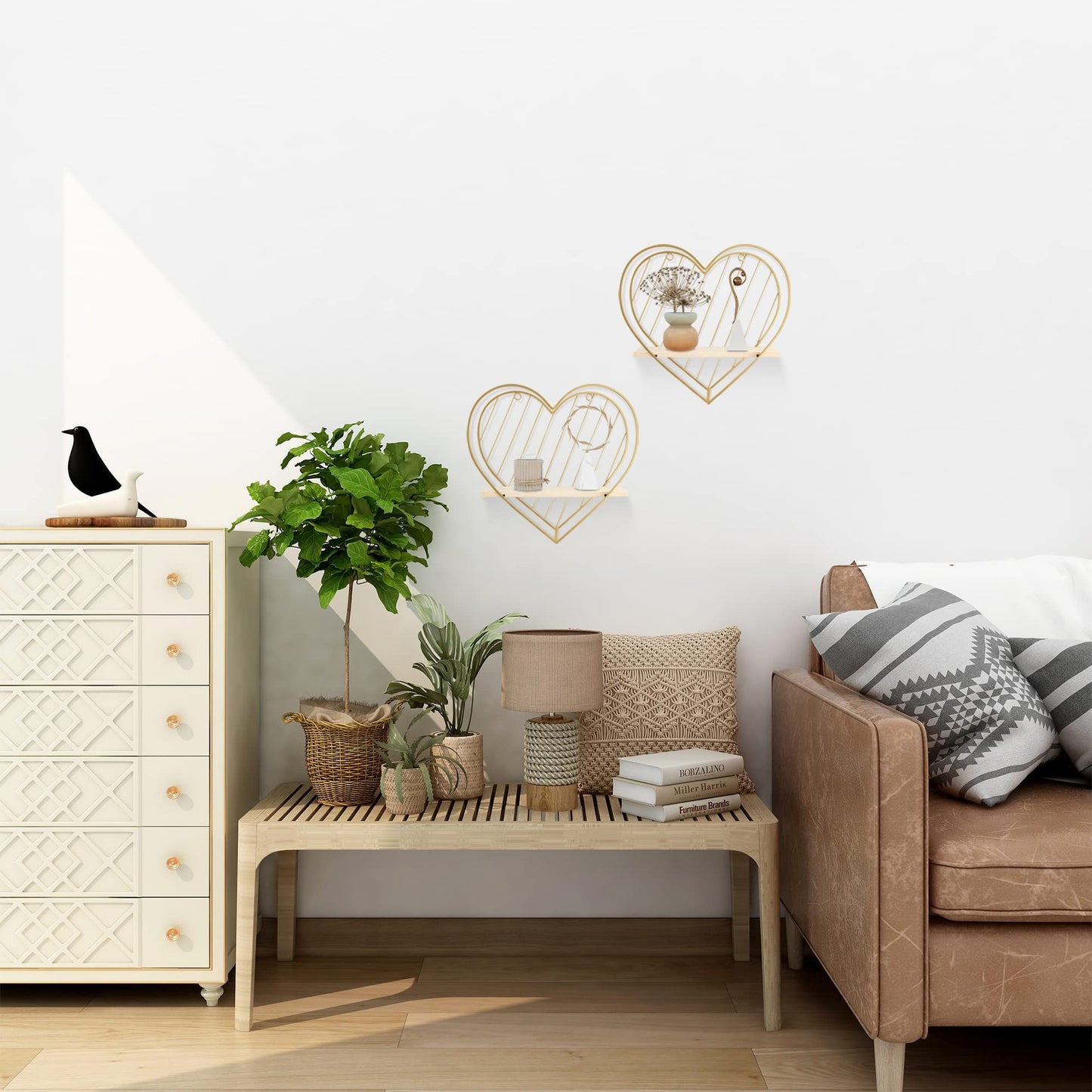 Heart-Shaped Floating Shelf – Funky Wall Organizer for Trinkets, Aesthetic Room Decor