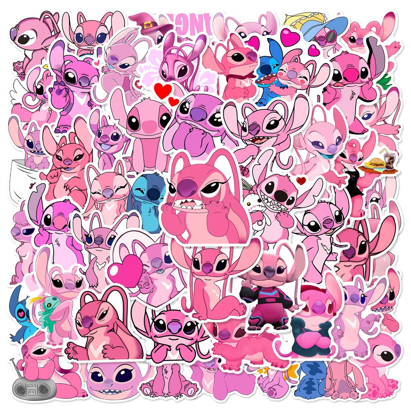 Kawaii Stickers, 50pcs Cute Cartoon Waterproof Vinyl Decal