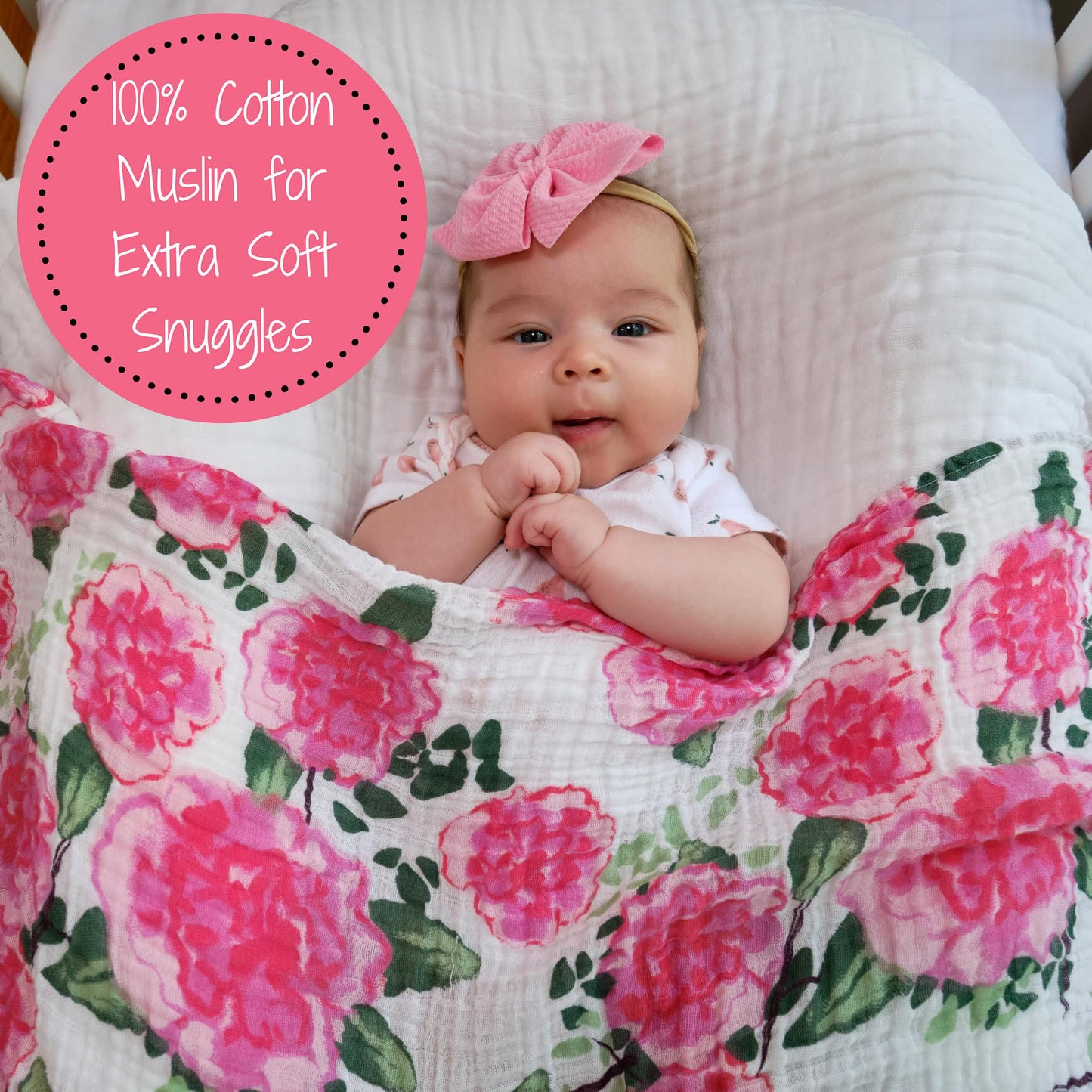 Cotton 100% Muslin Swaddle Blankets