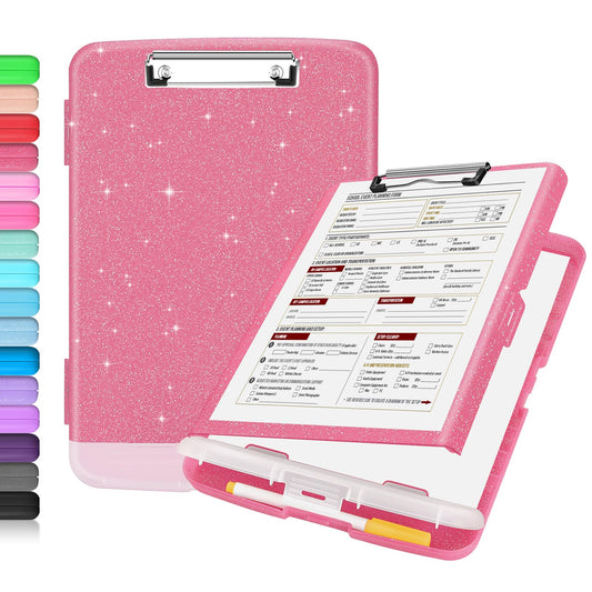 Clipboard with Storage, High Capacity Storage Clipboard with Pen Holder, Cute Clip Boards 8.5x11