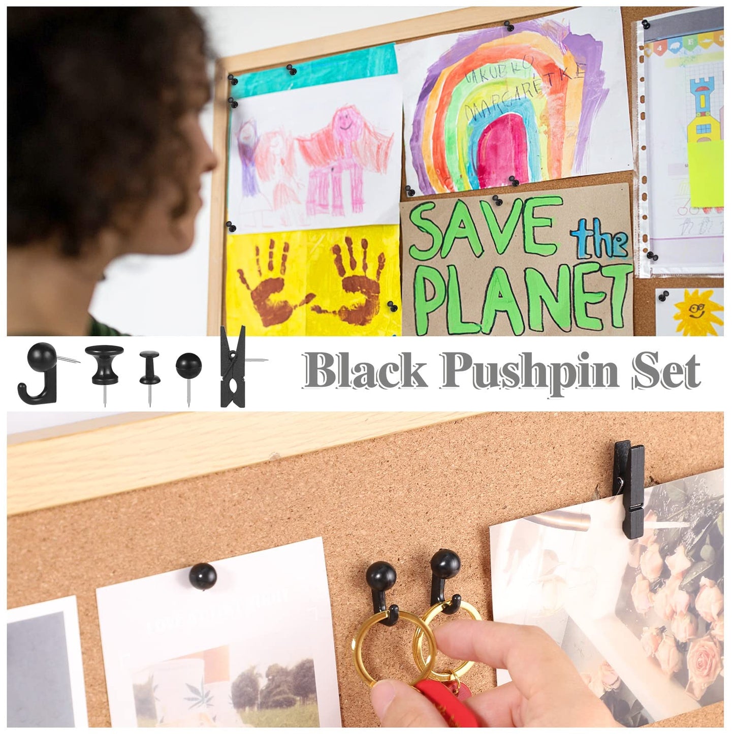 Push Pins Thumb Tacks - 200 Pieces Cute Decorative Push Pins