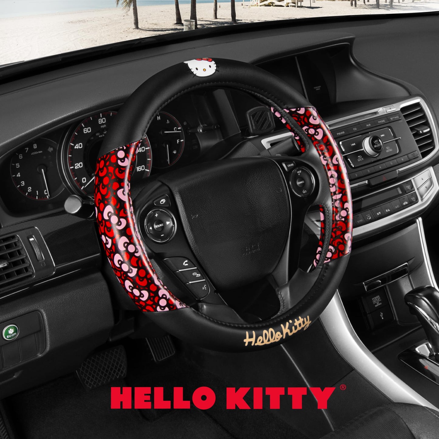 Hello Kitty Steering Wheel Cover, Universal Size 14.5-15