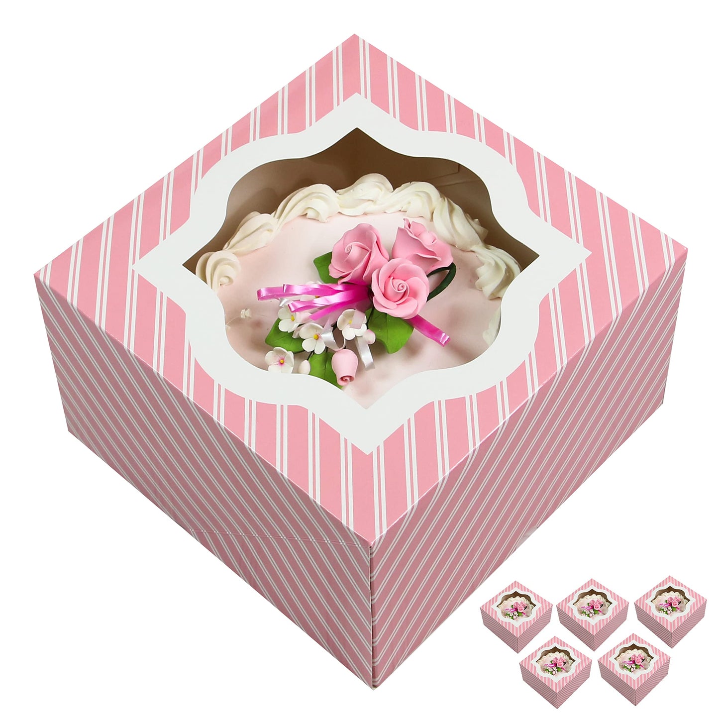 Extra Deep Square Cake Box with Window