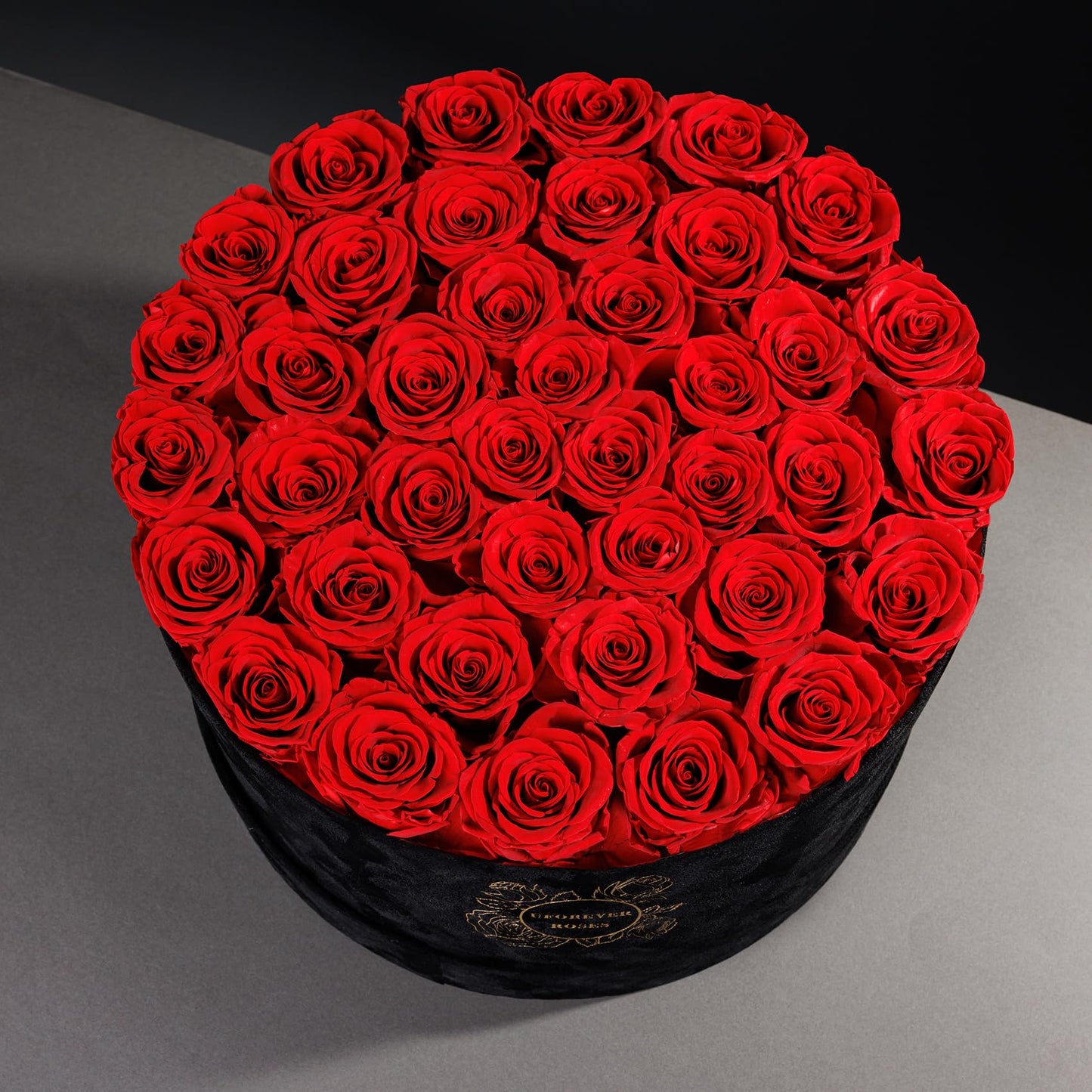 Pieces Preserved Roses in Suede Box, 40 PCS