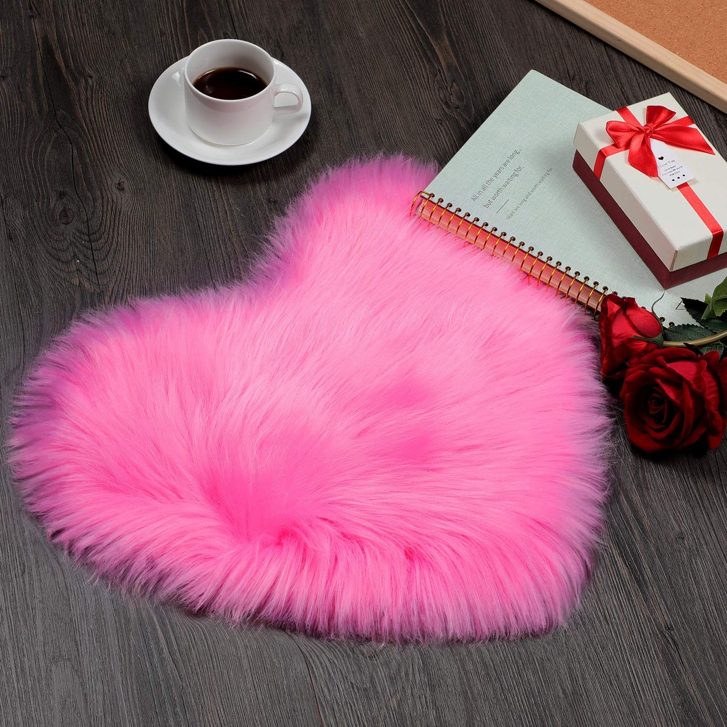 Heart Shaped Rug Faux Room Fluffy Carpe