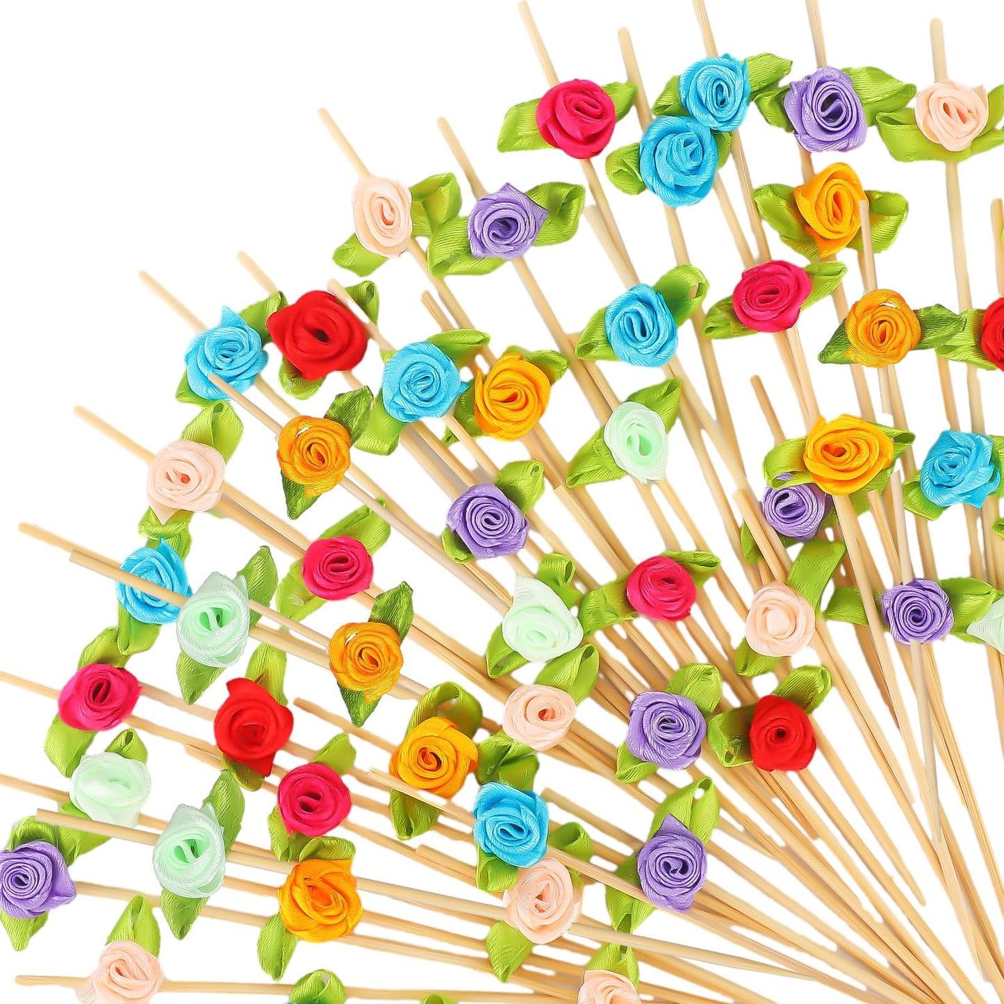 Derby Party Cocktail Picks – Bamboo Skewers for Appetizers, Fruit, Sandwiches, and Party Decorations 200-Piece