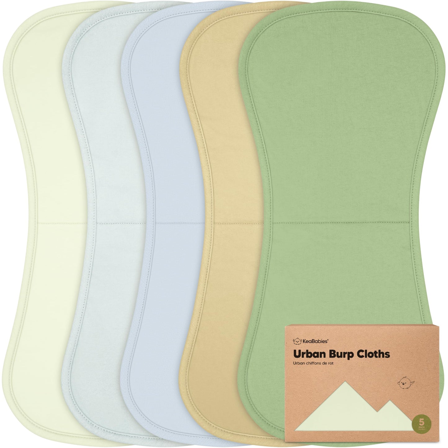 Organic Burp Cloths 5-Pack Super Absorbent Burping Cloth