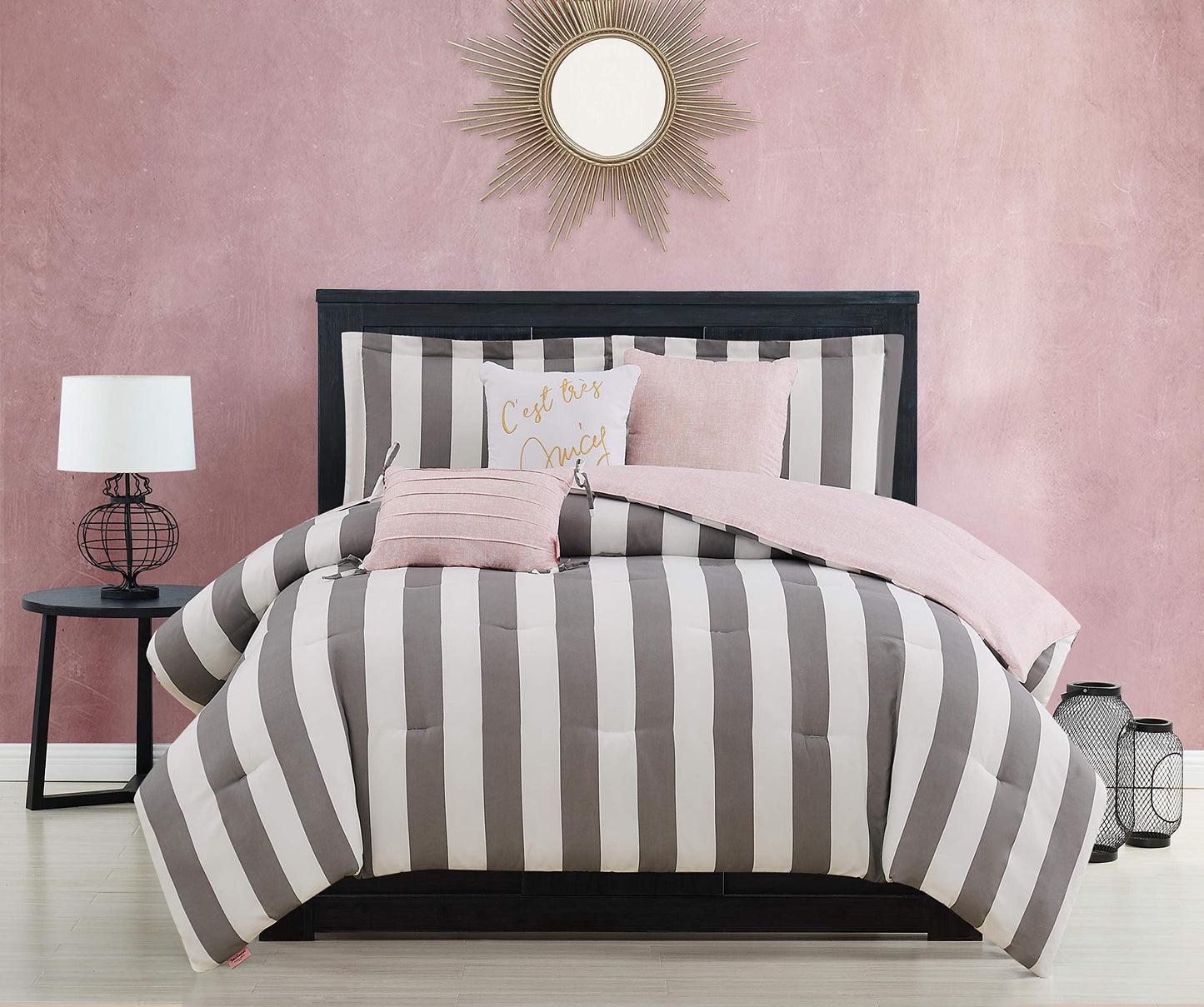 Juicy Couture Cabana Stripe Reversible Bedding Set