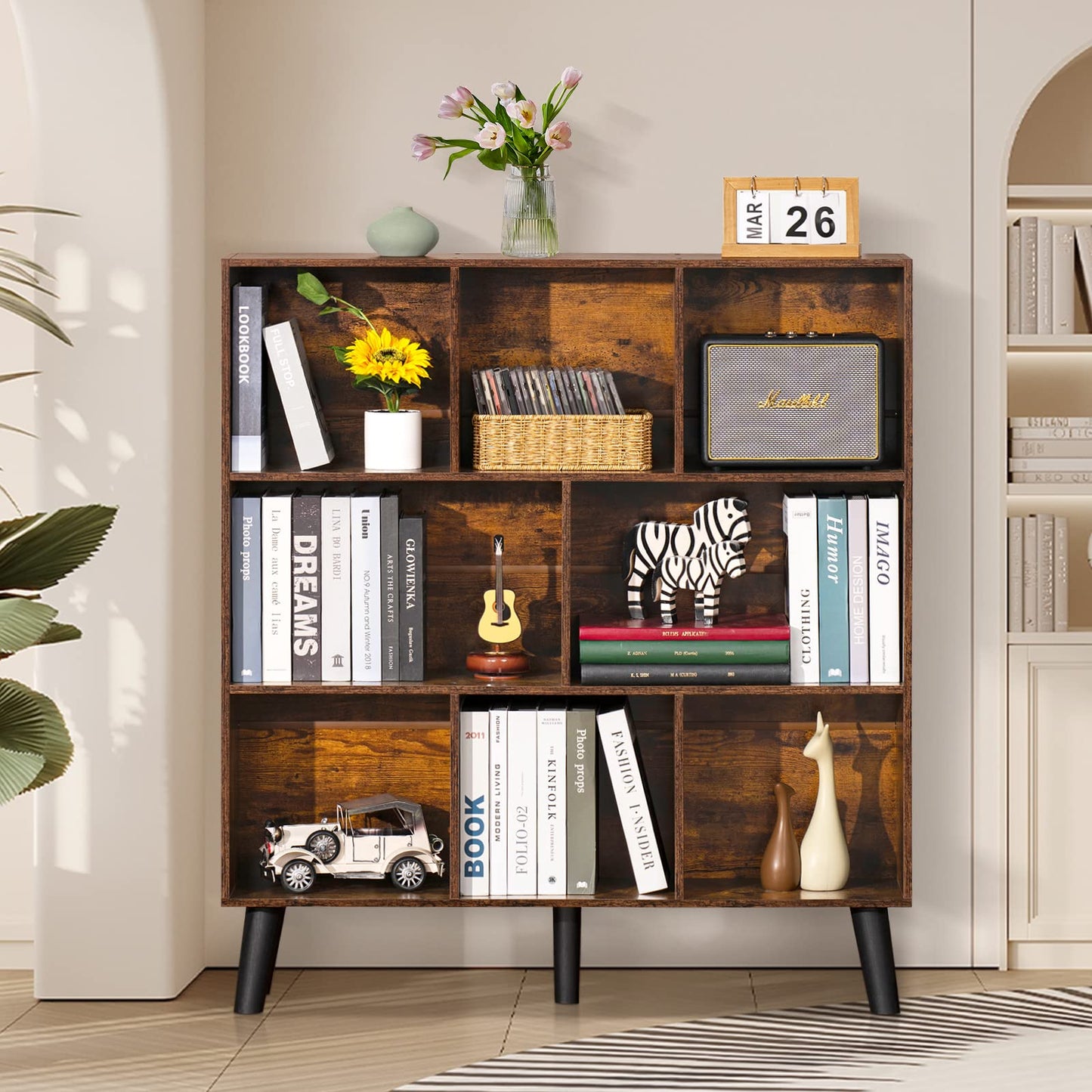 Modern Bookshelf - Large Freestanding Open