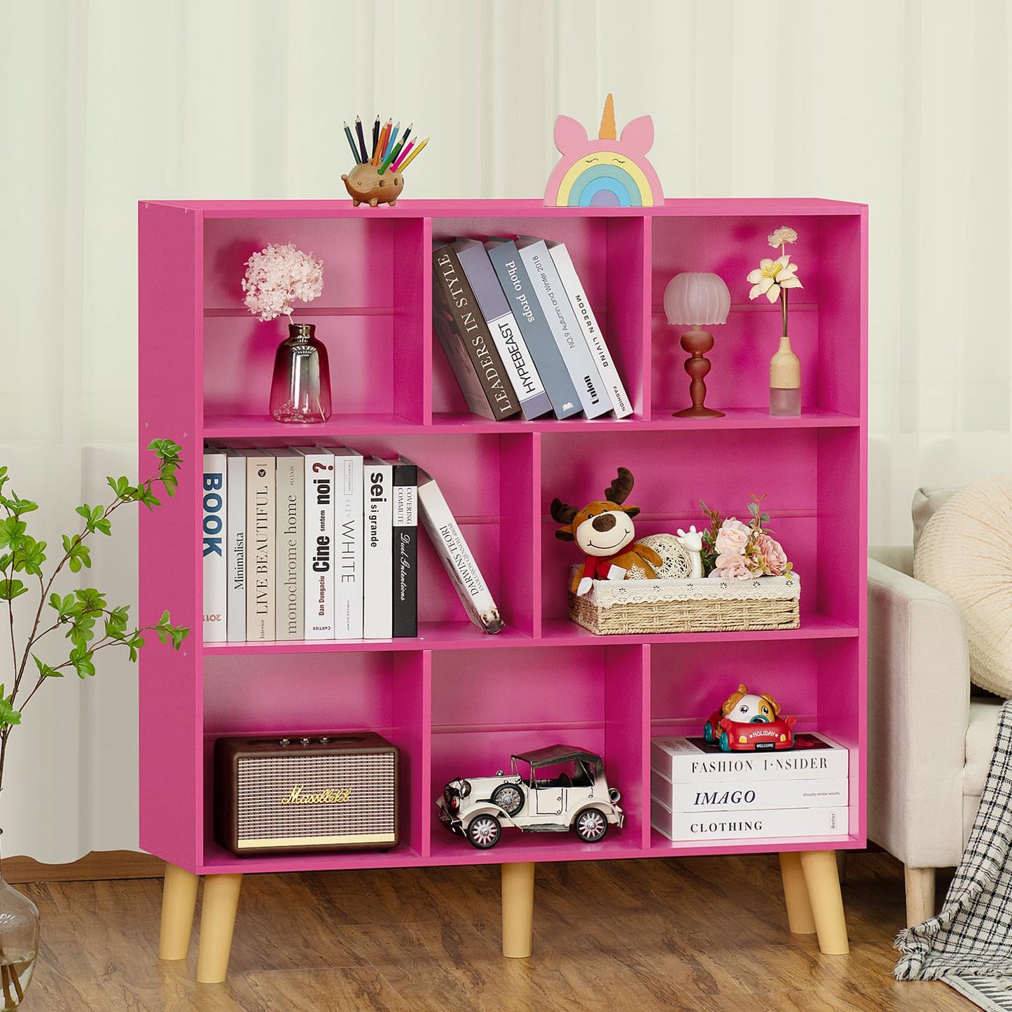 Modern Bookshelf - Large Freestanding Open