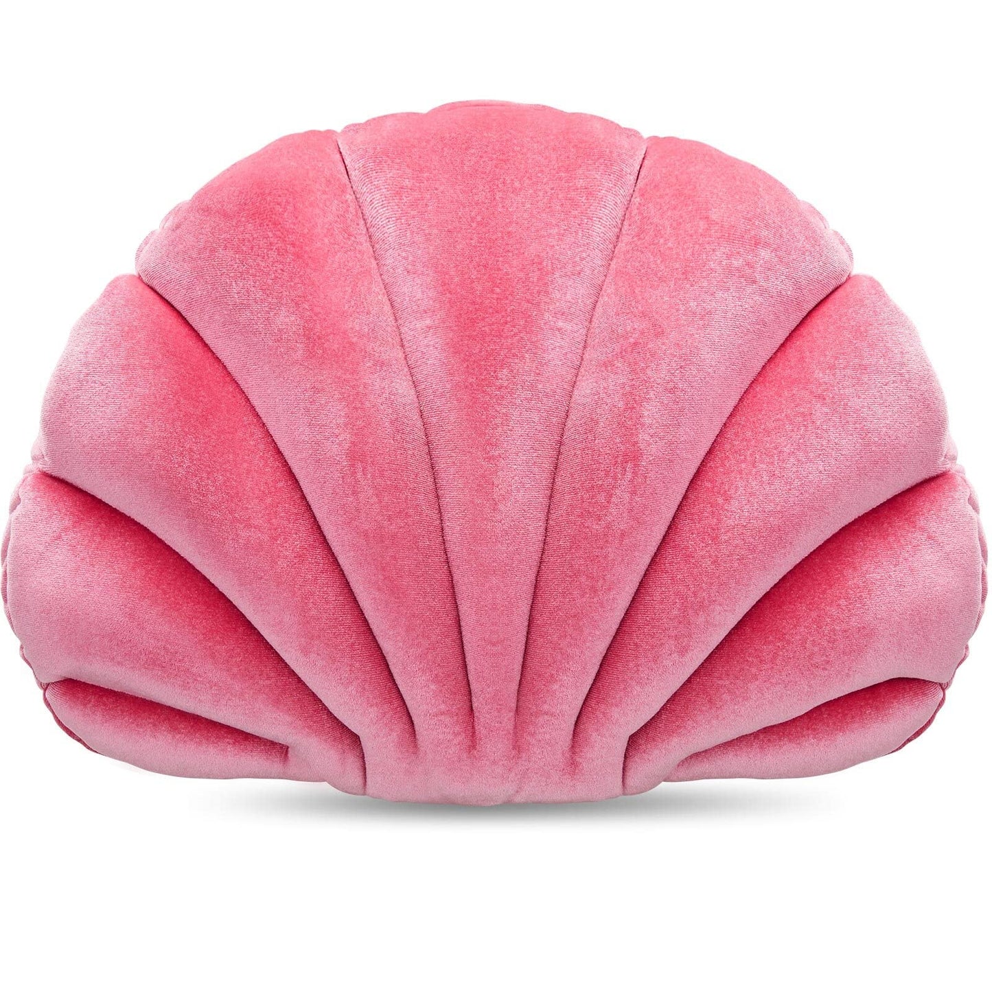 Pink Seashell Decorative Pillow – Soft Clam-Shaped Cushion for Sofa, Bed, or Living Room