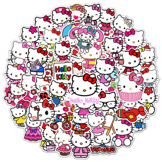 Kawaii Stickers, 50pcs Cute Cartoon Waterproof Vinyl Decal