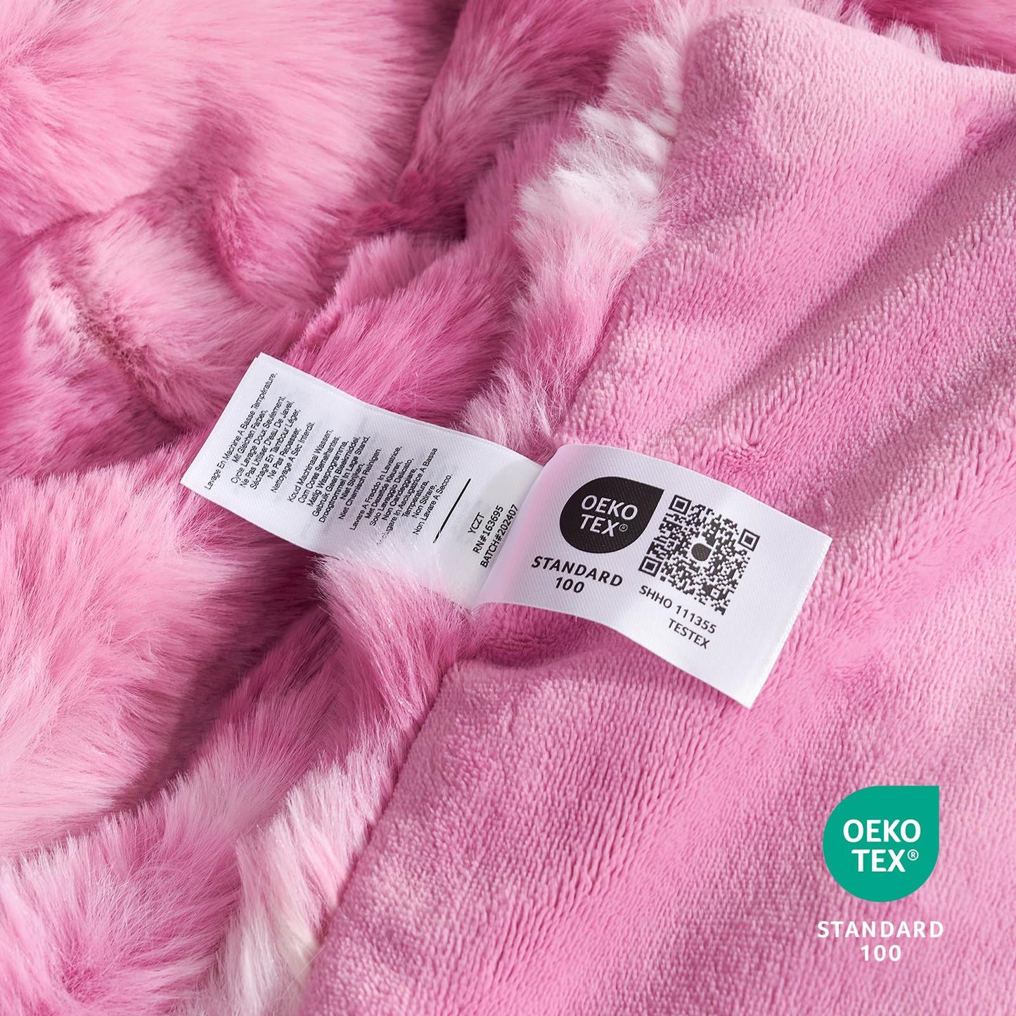 Faux Fur Throw Blanket -Fuzzy Soft Plush Thick Bubble Blanket