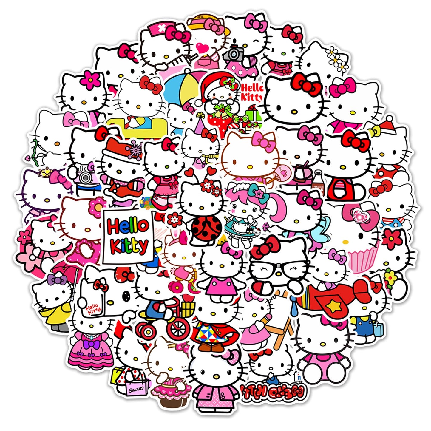 Kawaii Stickers, 50pcs Cute Cartoon Waterproof Vinyl Decal