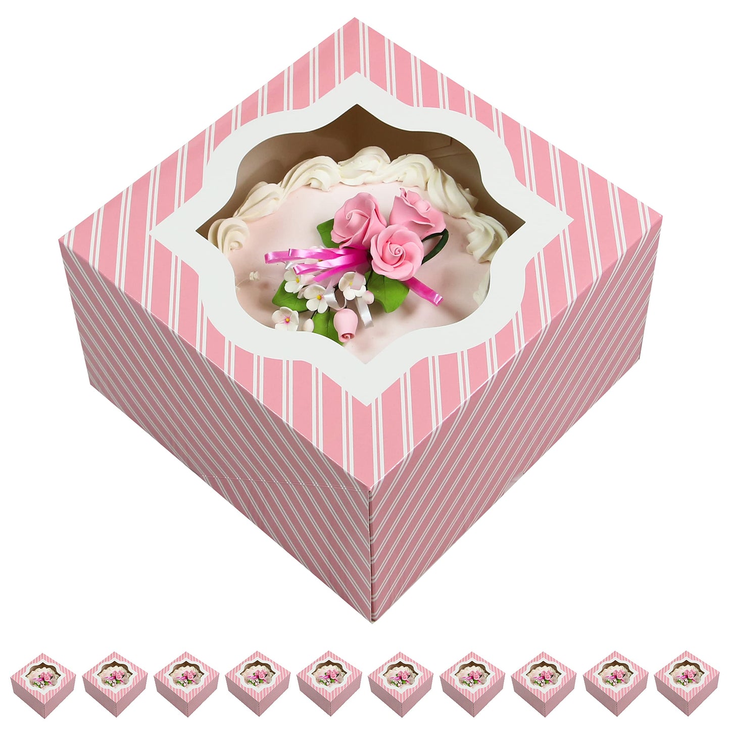 Extra Deep Square Cake Box with Window