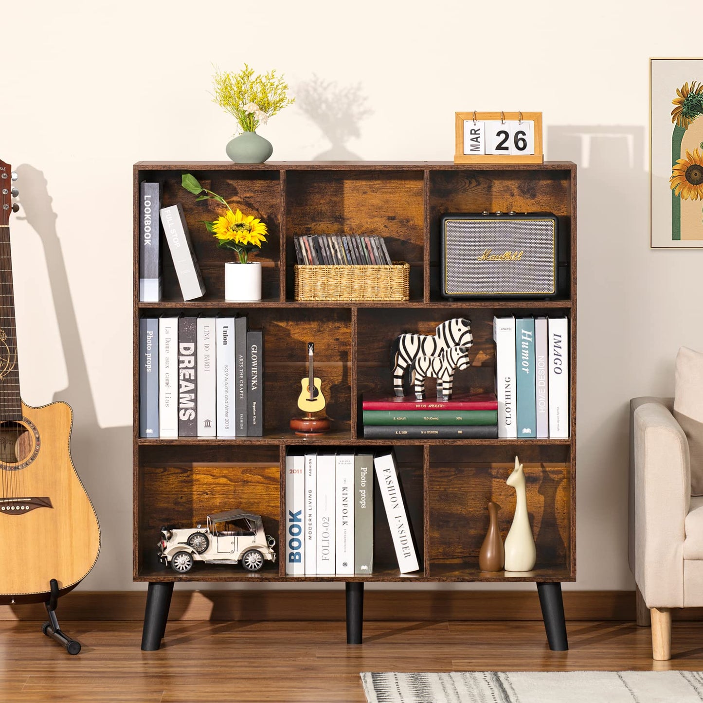 Modern Bookshelf - Large Freestanding Open