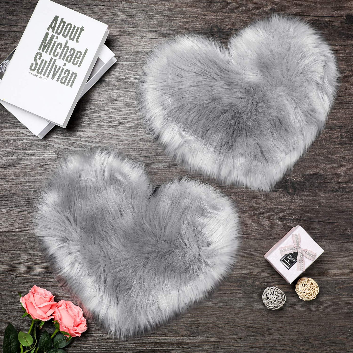 Heart Shaped Rug Faux Room Fluffy Carpe