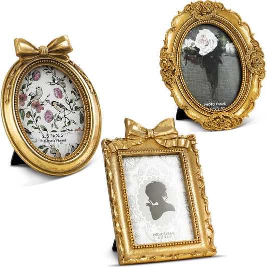 Tiny Small Picture Frames Vintage Oval Resin Picture Frames