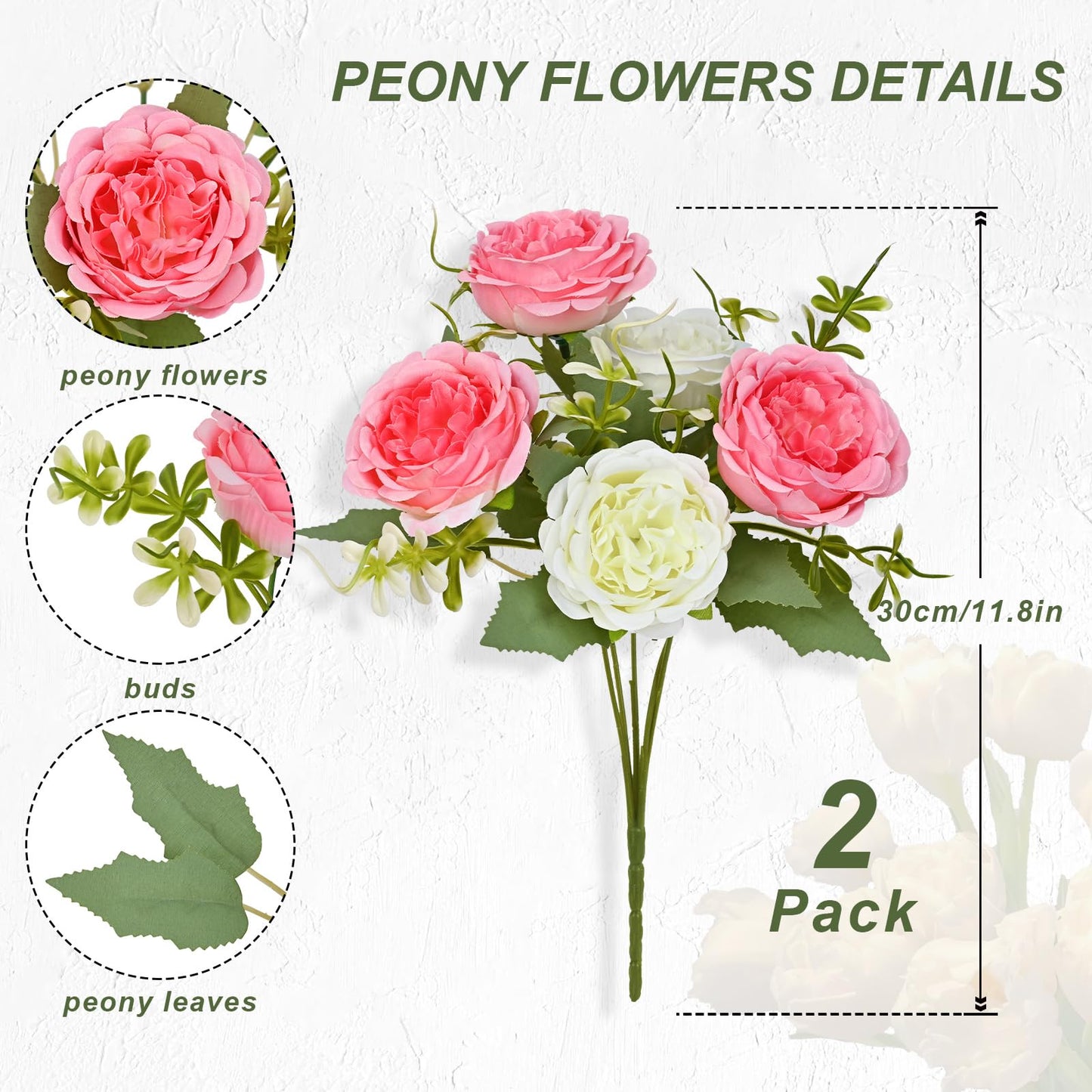 Peonies Artificial Flowers - Silk Peonies Flowers Fake Bouquet