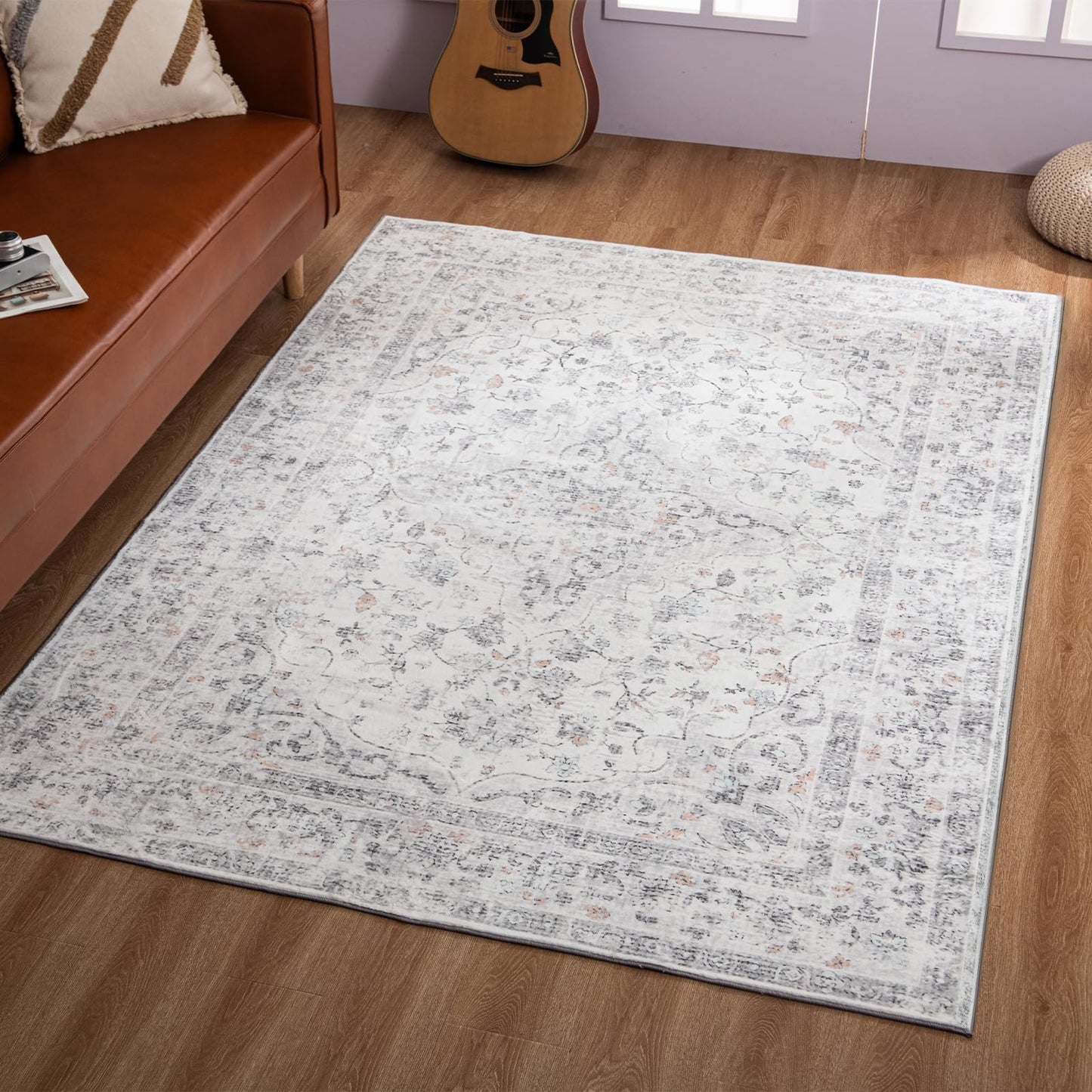 Non Slip Machine Washable Large Living Room Rug