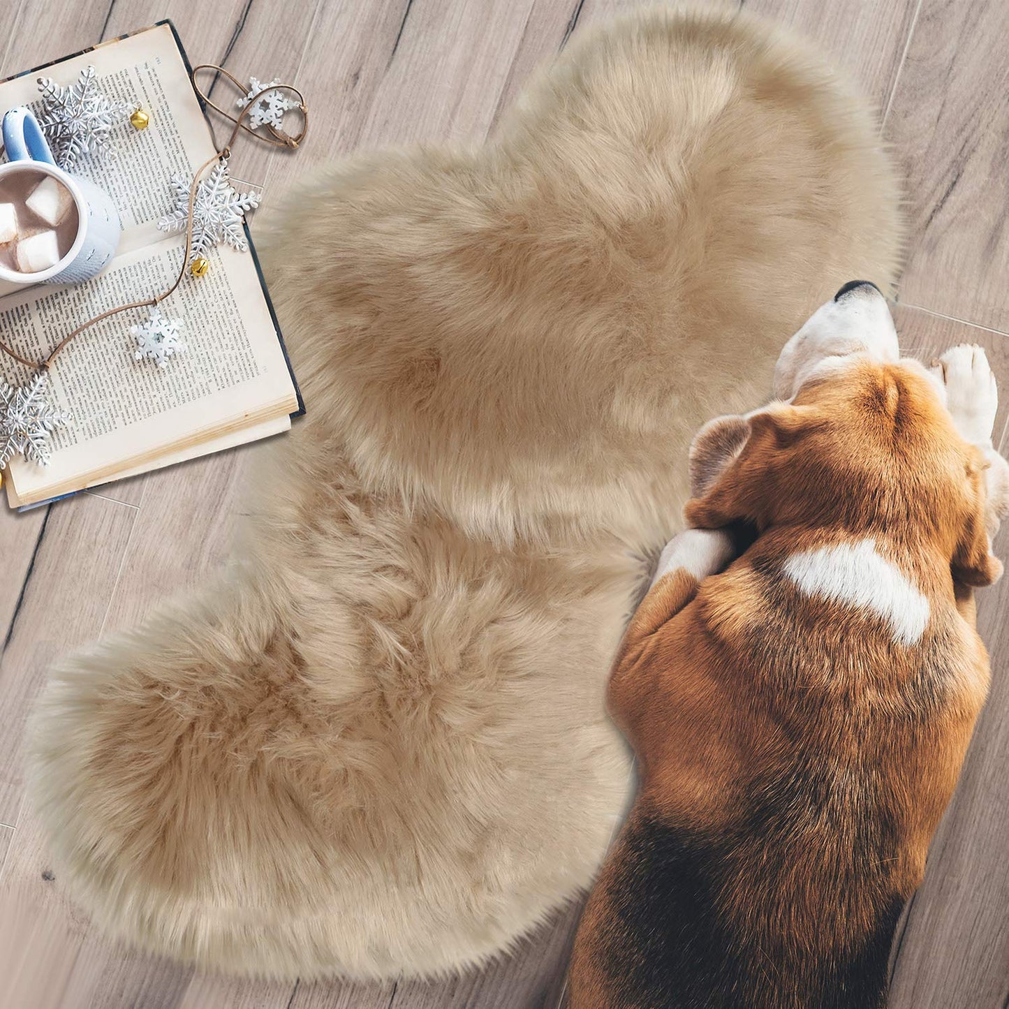 Heart Shaped Rug Faux Room Fluffy Carpe